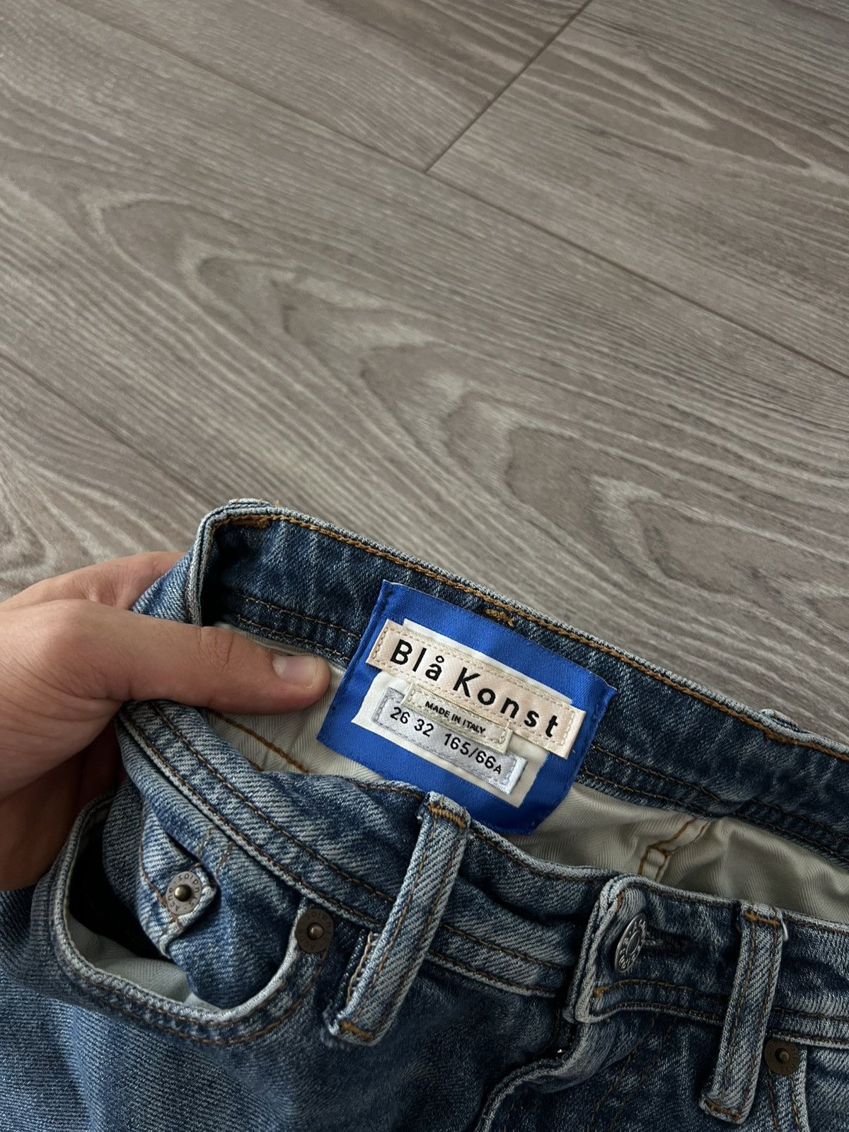 Acne Studios Acne Studios Bla Konst Made in Italy 26/32 Pink Knited Jeans Size 26" / US 2 / IT 38 - 10 Thumbnail