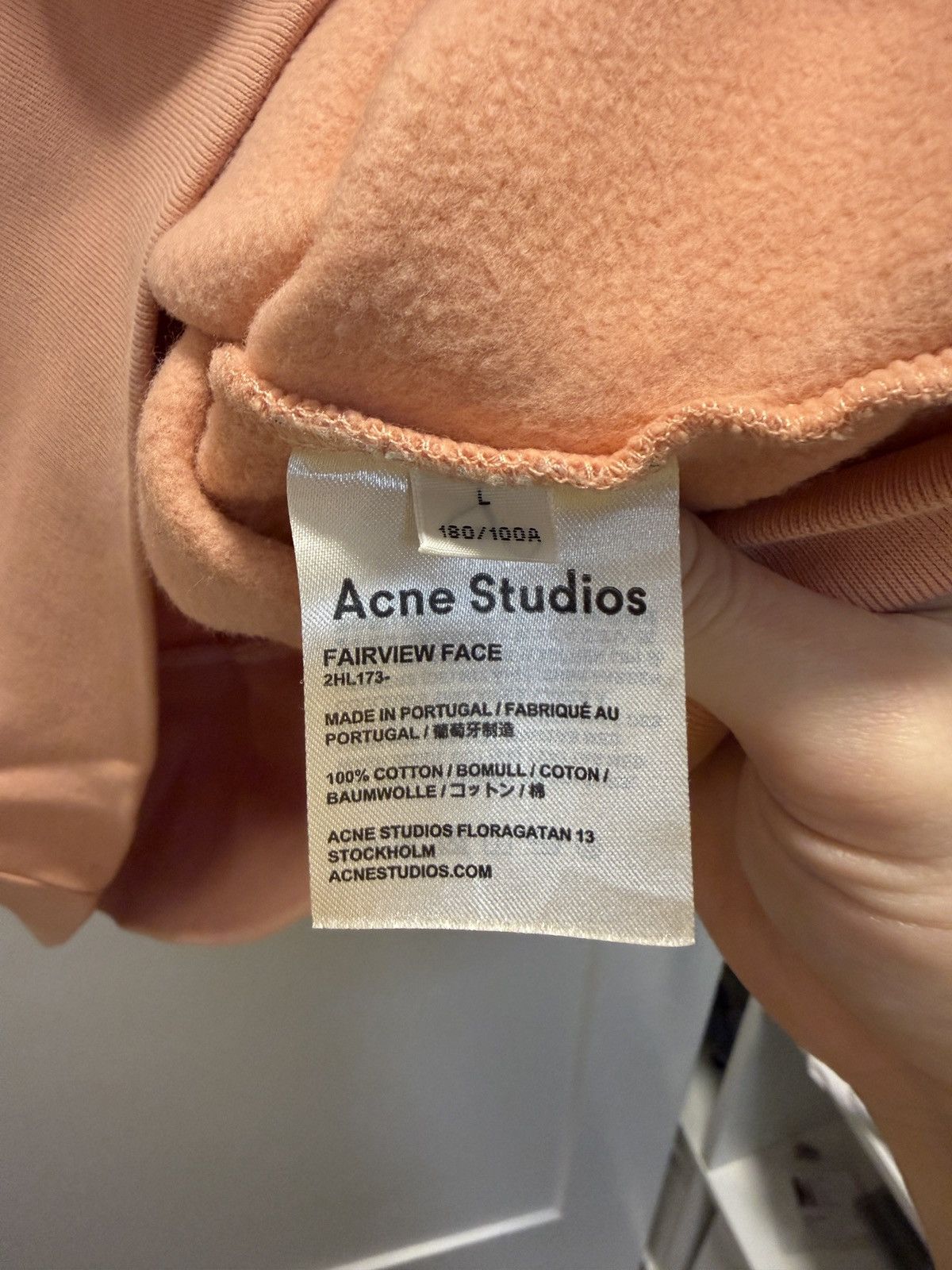 Acne Studios Acne Studios Fairview Face Sweatshirt, Pale Pink, L Size US L / EU 52-54 / 3 - 6 Thumbnail