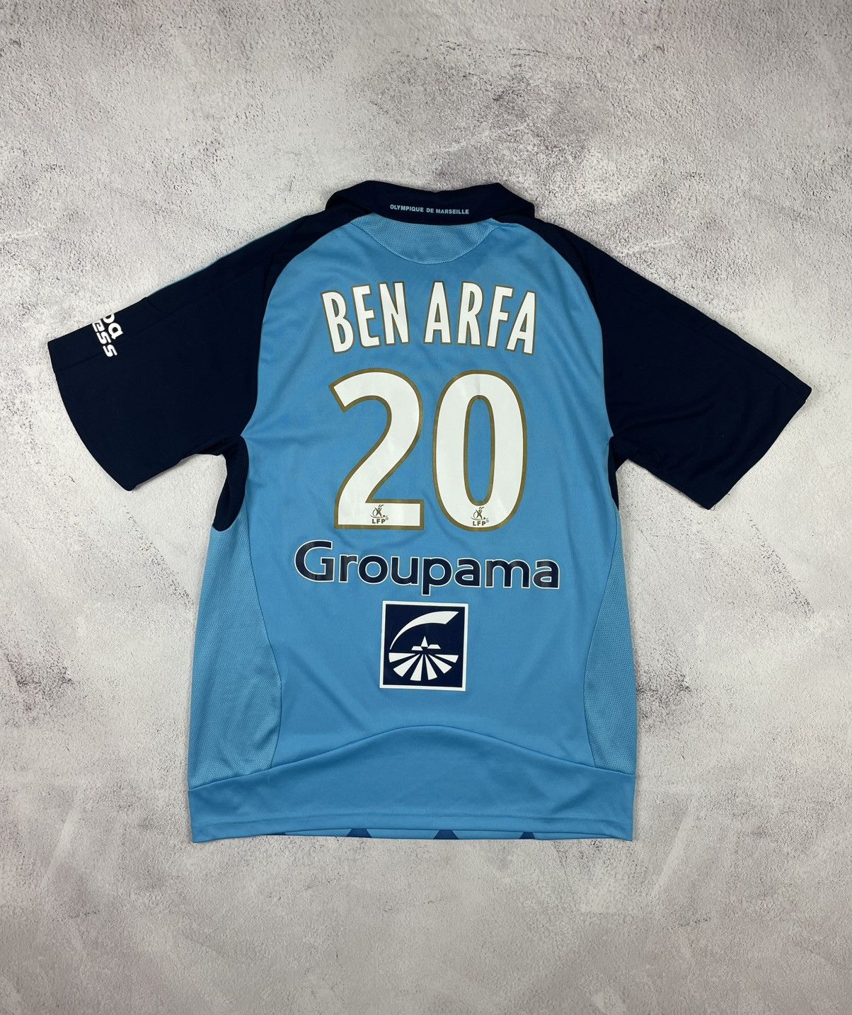 Vintage 2008-09 Olympique Marseille Away Football Shirt Ben Arfa #20 Size US M / EU 48-50 / 2 - 9 Thumbnail