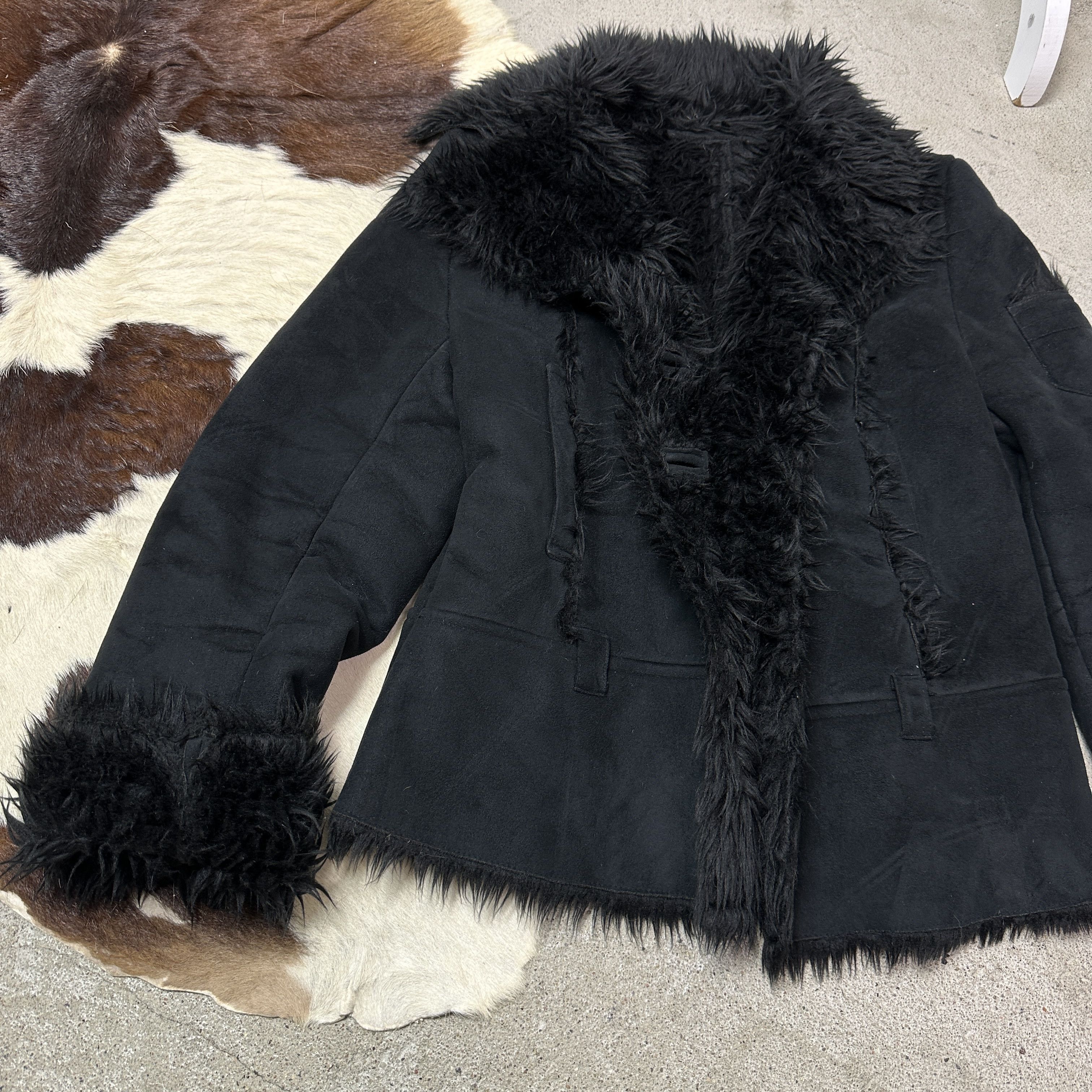Samsoe Samsoe Vintage Buttoned Faux Fur Penny Lane Jacket 00s Size S / US 4 / IT 40 - 3 Thumbnail