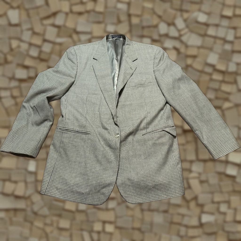 Vintage Marco Careth Blazer, Men’s XL, Brown Blue Grey, Button Up, Jacket, Vintage No, Regular Fit Size 46R - 1 Thumbnail