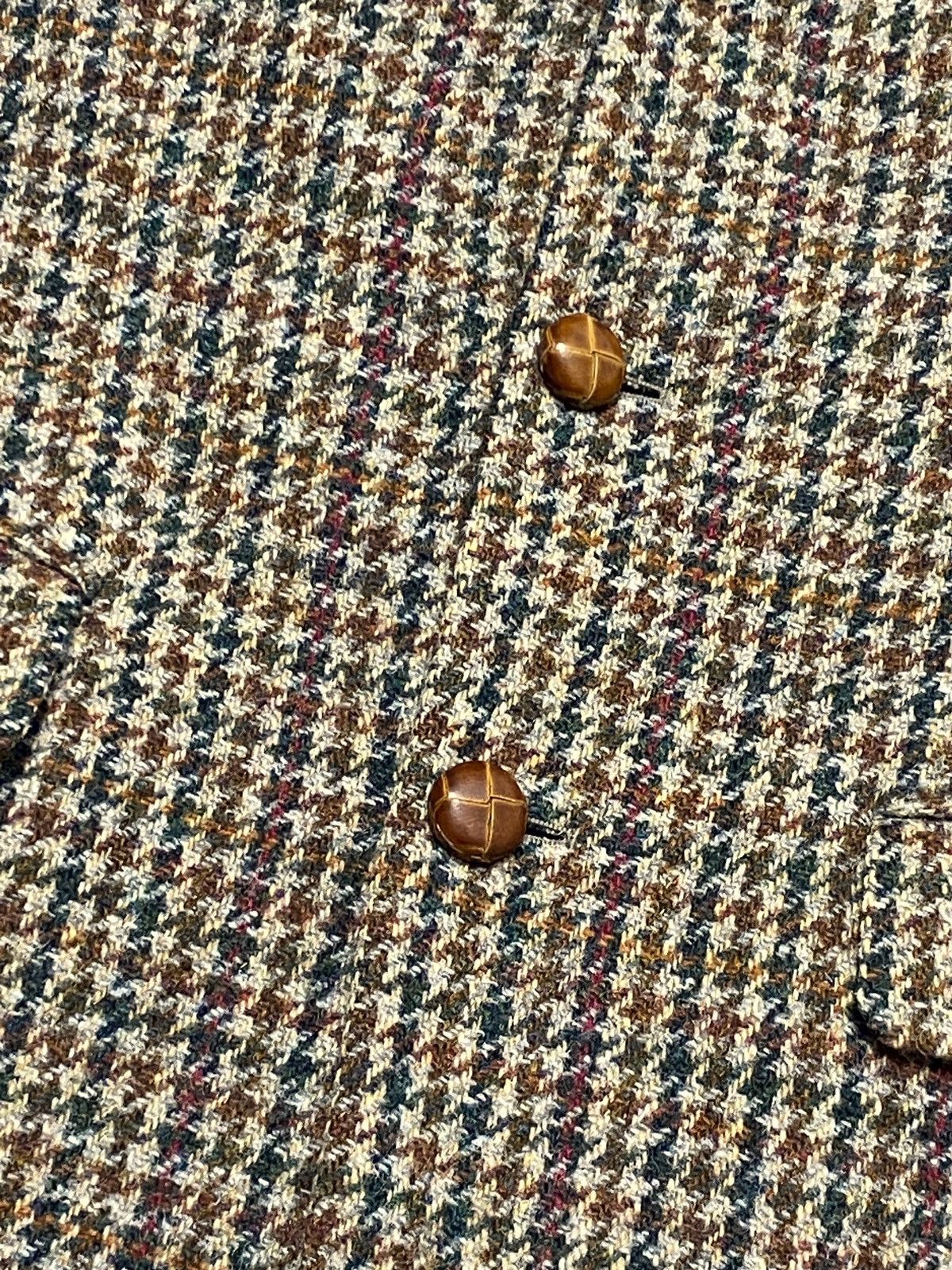 Harris Tweed Vintage HARRIS TWEED Wool Blazer Checkered Plaid Size 48R - 5 Thumbnail