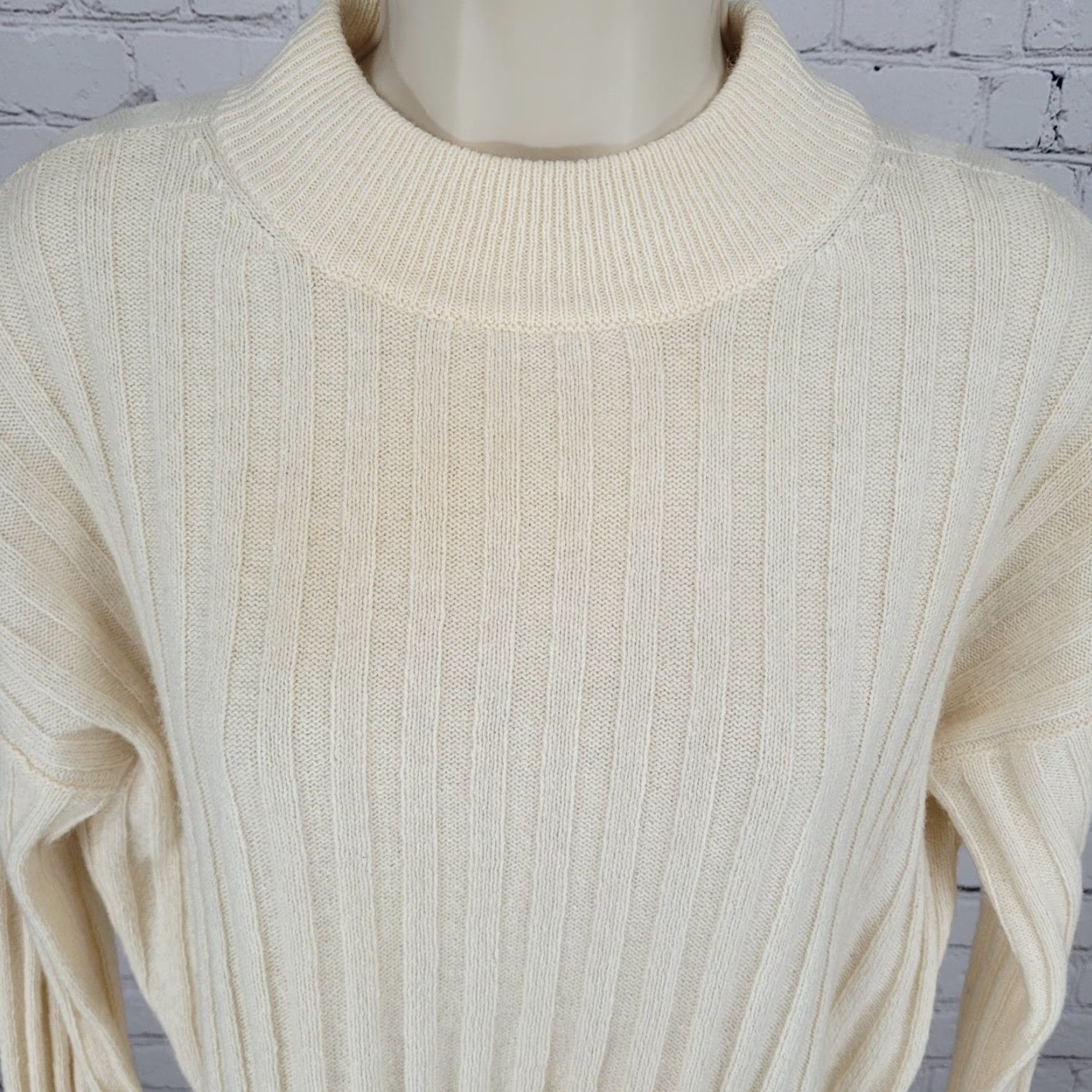 Madewell Madewell Sweater Ivory Wool Blend Ribbed Boxy Pullover Crew Neck Size Small S Size S / US 4 / IT 40 - 5 Thumbnail