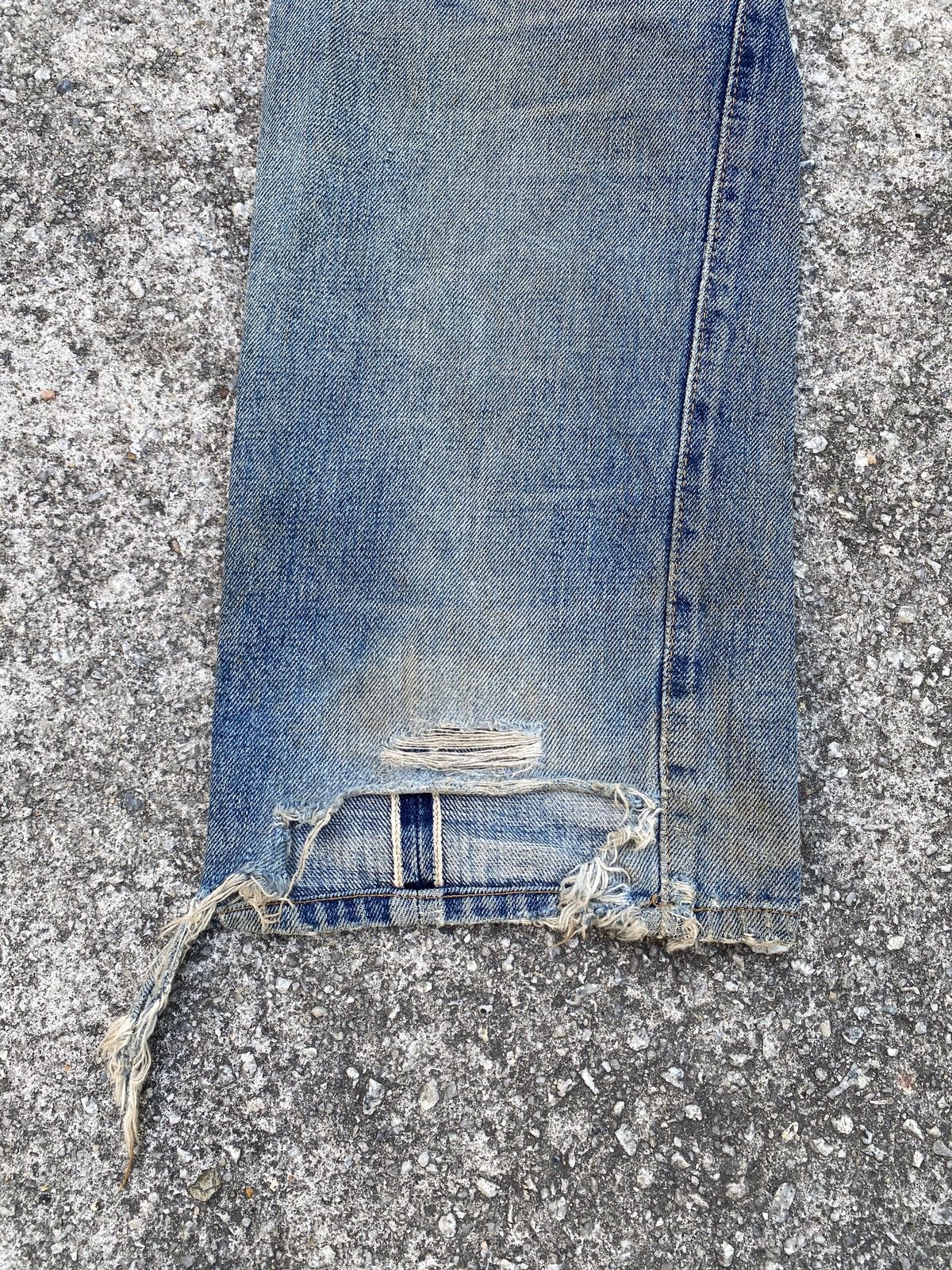Denime Denime Japan Thrashed Distressed Selvedge Denim Size US 30 / EU 46 - 16 Thumbnail
