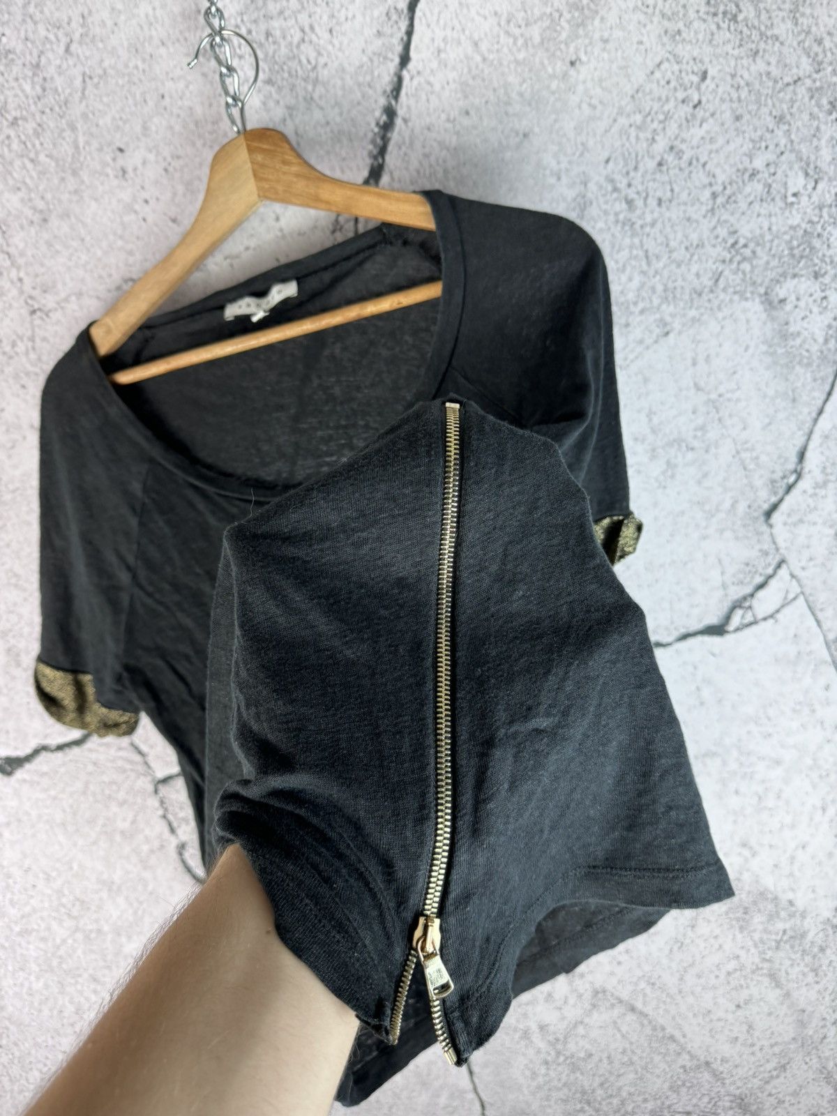 Sandro Sandro Light women top tshirt zip Size M / US 6-8 / IT 42-44 - 3 Thumbnail
