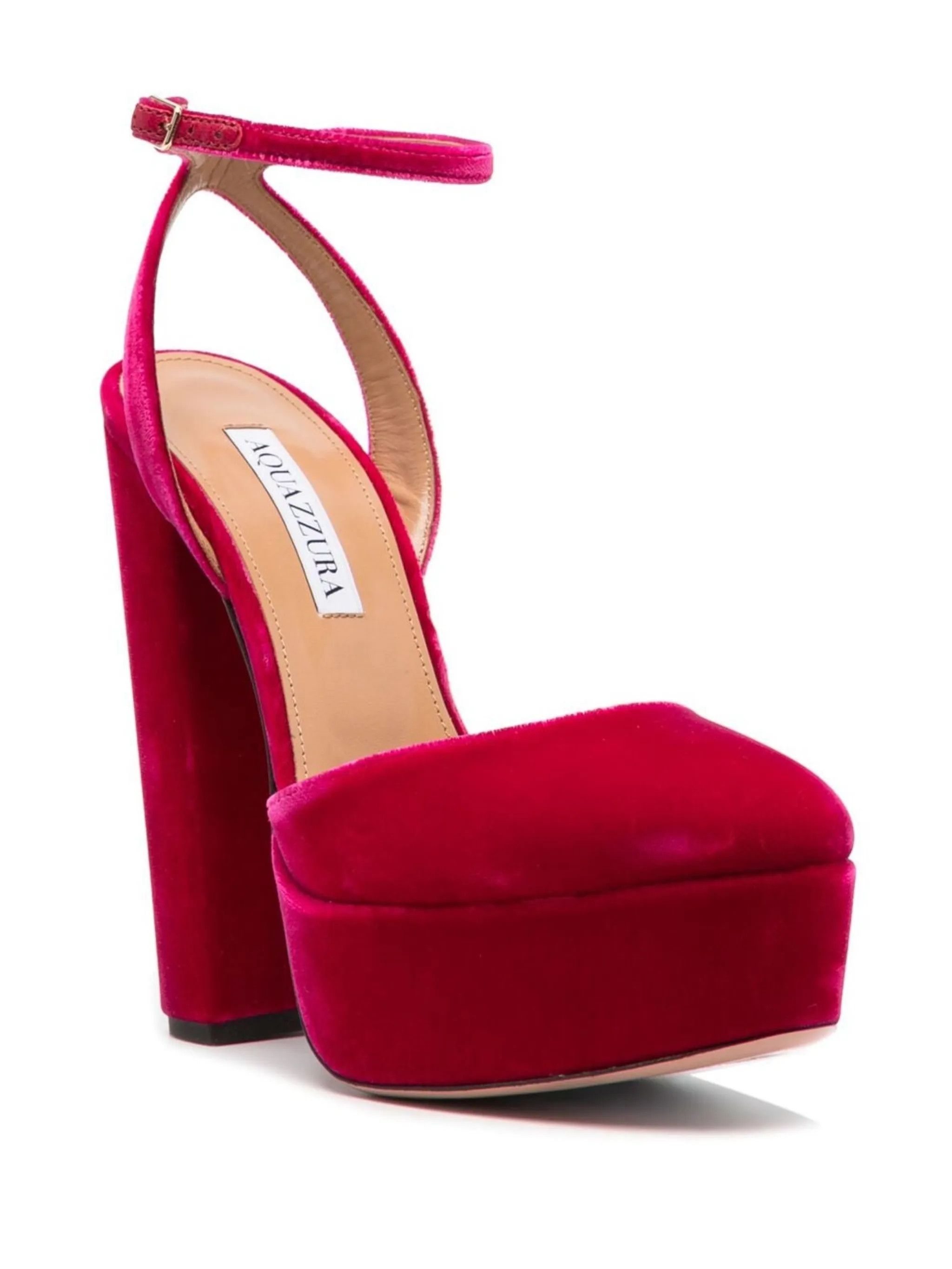Aquazzura o1y0725 Velvet Pumps in Red Size US 9.5 / IT 39.5 - 2 Thumbnail