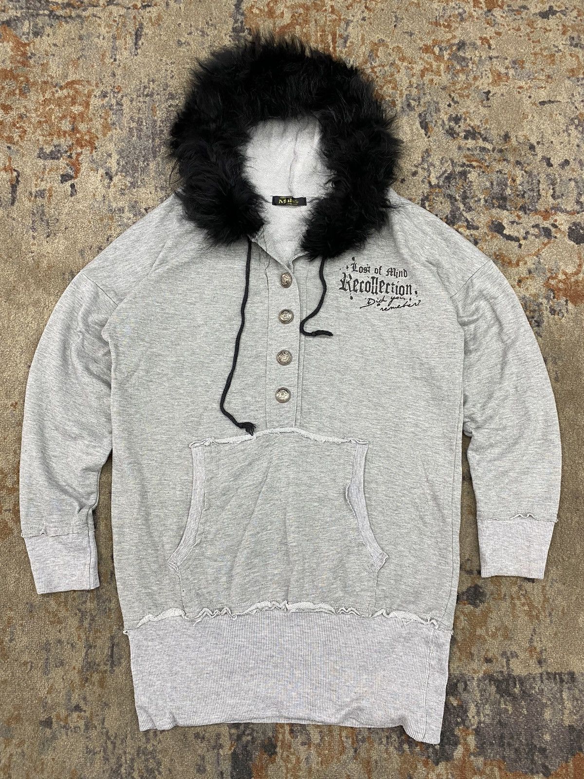 If Six Was Nine × Japanese Brand × Le Grande Bleu (L.G.B.) undefined Fur hoodie poem skull 💀 japanese brand Size US L / EU 52-54 / 3 - 1 Thumbnail