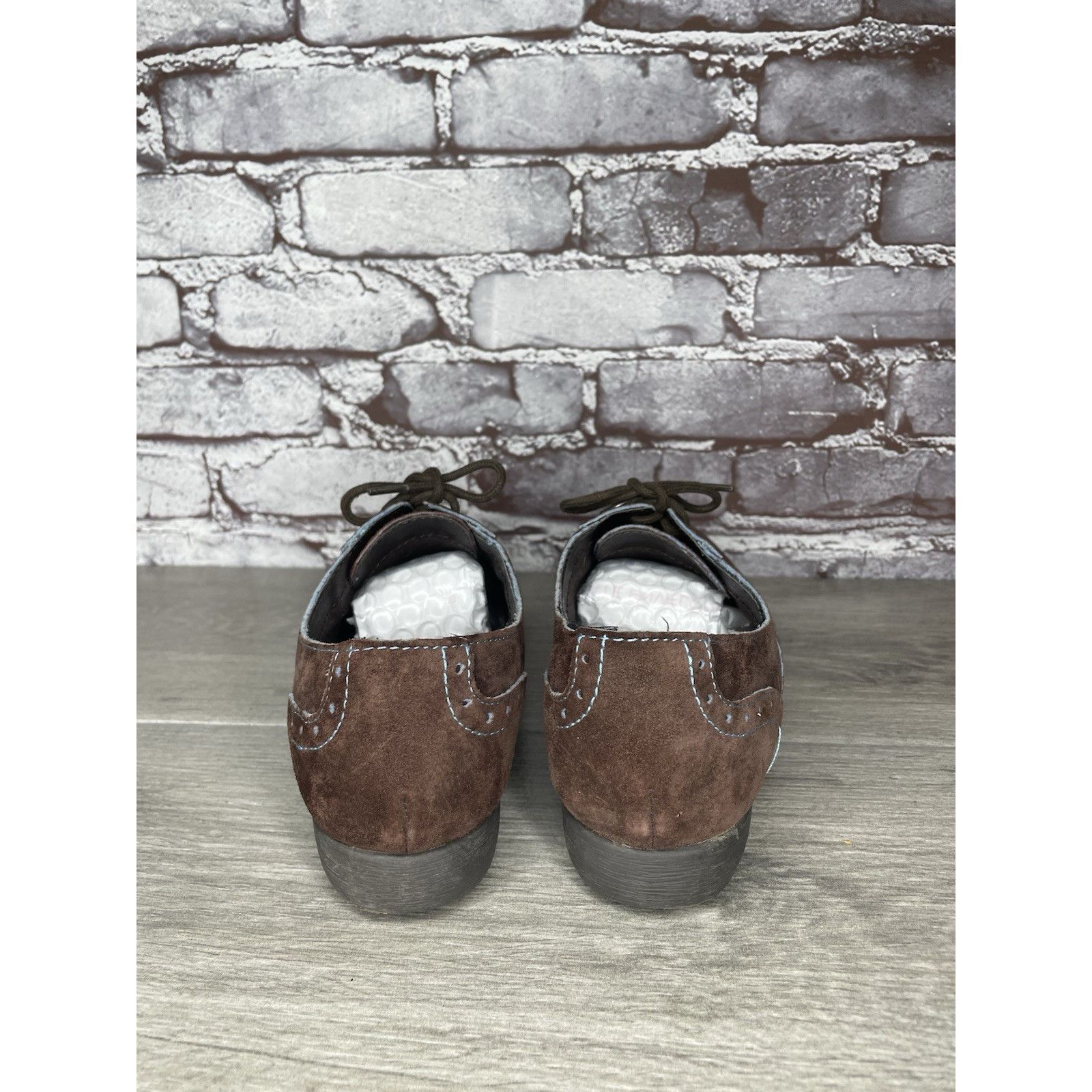 Born Born BOC Suzette Wingtips Shoes Brown Suede Blue Stitching O Size US 8.5 / IT 38.5 - 5 Thumbnail