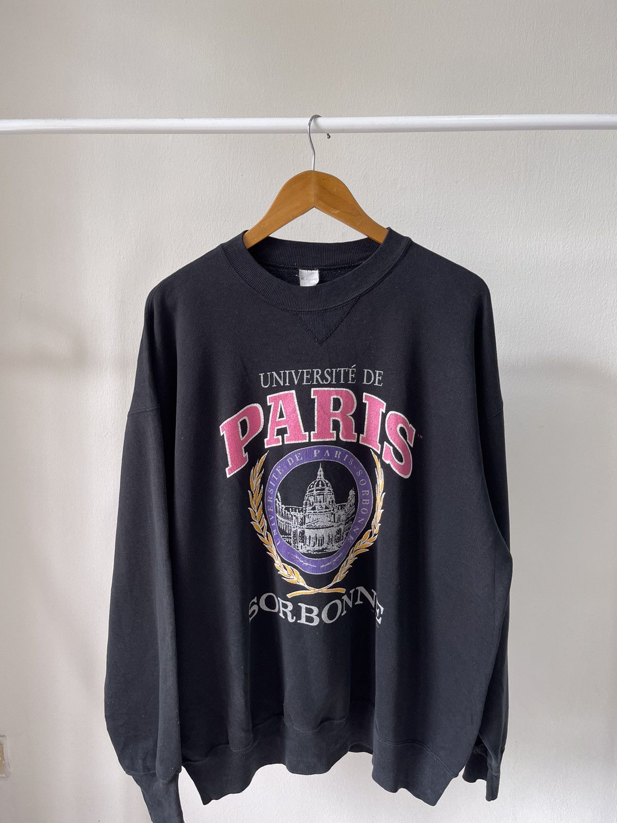 Champion × Vintage 1980s Champion Universite De Paris Sorbonne Sweatshirt Size US XL / EU 56 / 4 - 4 Thumbnail
