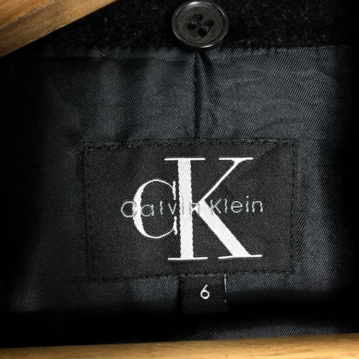 Calvin Klein 🔥Rich Black - Long Jacket Double Collar Fur Calvin Klein Size M / US 6-8 / IT 42-44 - 17 Thumbnail