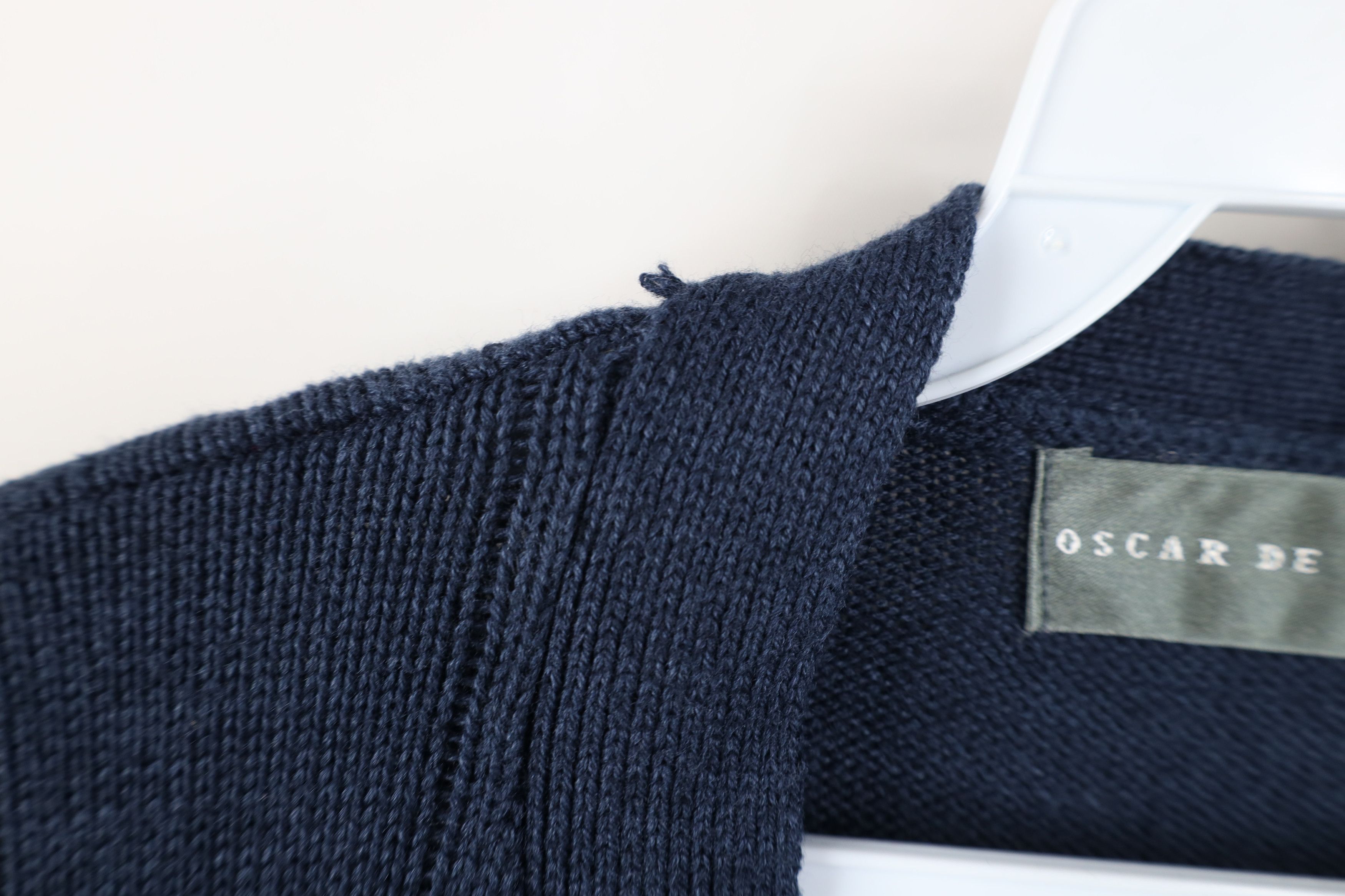 Vintage Vintage 90s Streetwear Ribbed Knit Cardigan Sweater Blue Size US M / EU 48-50 / 2 - 6 Thumbnail