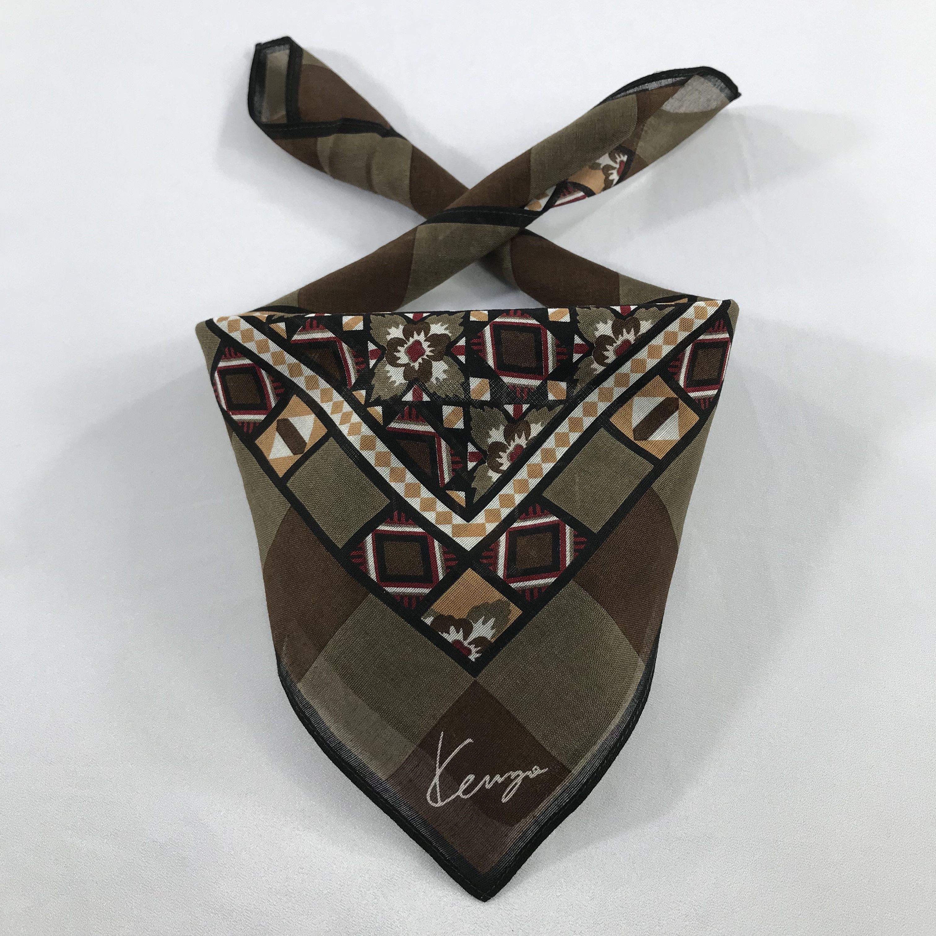 Kenzo × Vintage Kenzo Bandana / Handkerchief / Neckerchief - S2090 Size ONE SIZE - 3 Thumbnail