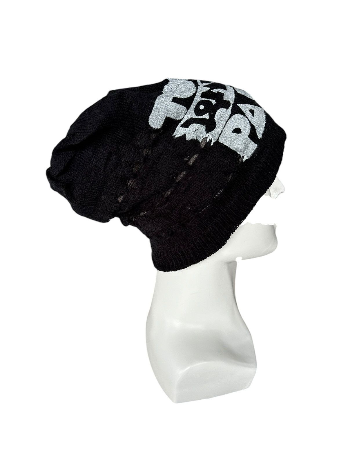 Japanese Brand × Kapital × Vintage Distressed Punk Bondage Style Reversible Beanie Hats☠️☠️ Size ONE SIZE - 5 Thumbnail