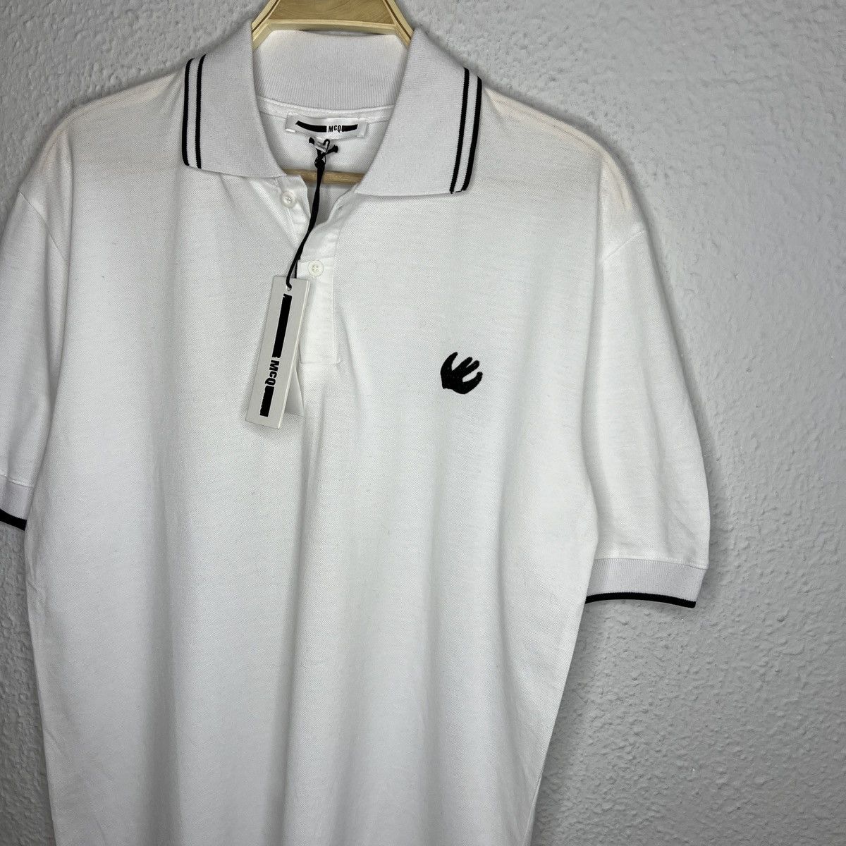 Alexander McQueen × MCQ Alexander Mcqueen MCQ Polo Tshirt Tee White Drill Y2K Hype Size US L / EU 52-54 / 3 - 3 Thumbnail