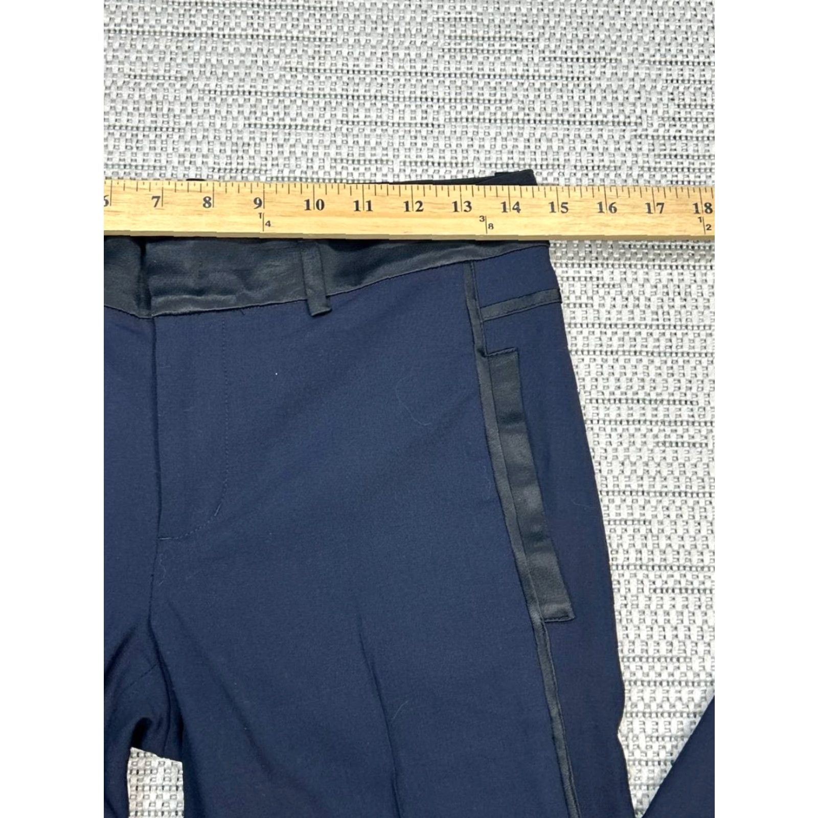 Vince Vince Dress Pants Womens 0 Blue Wool Stretch Low Rise Tapered Leg Office Formal Dress Pants Womens 0 Blue Wool Stretch Size 25" / US 0 / IT 36 - 7 Thumbnail
