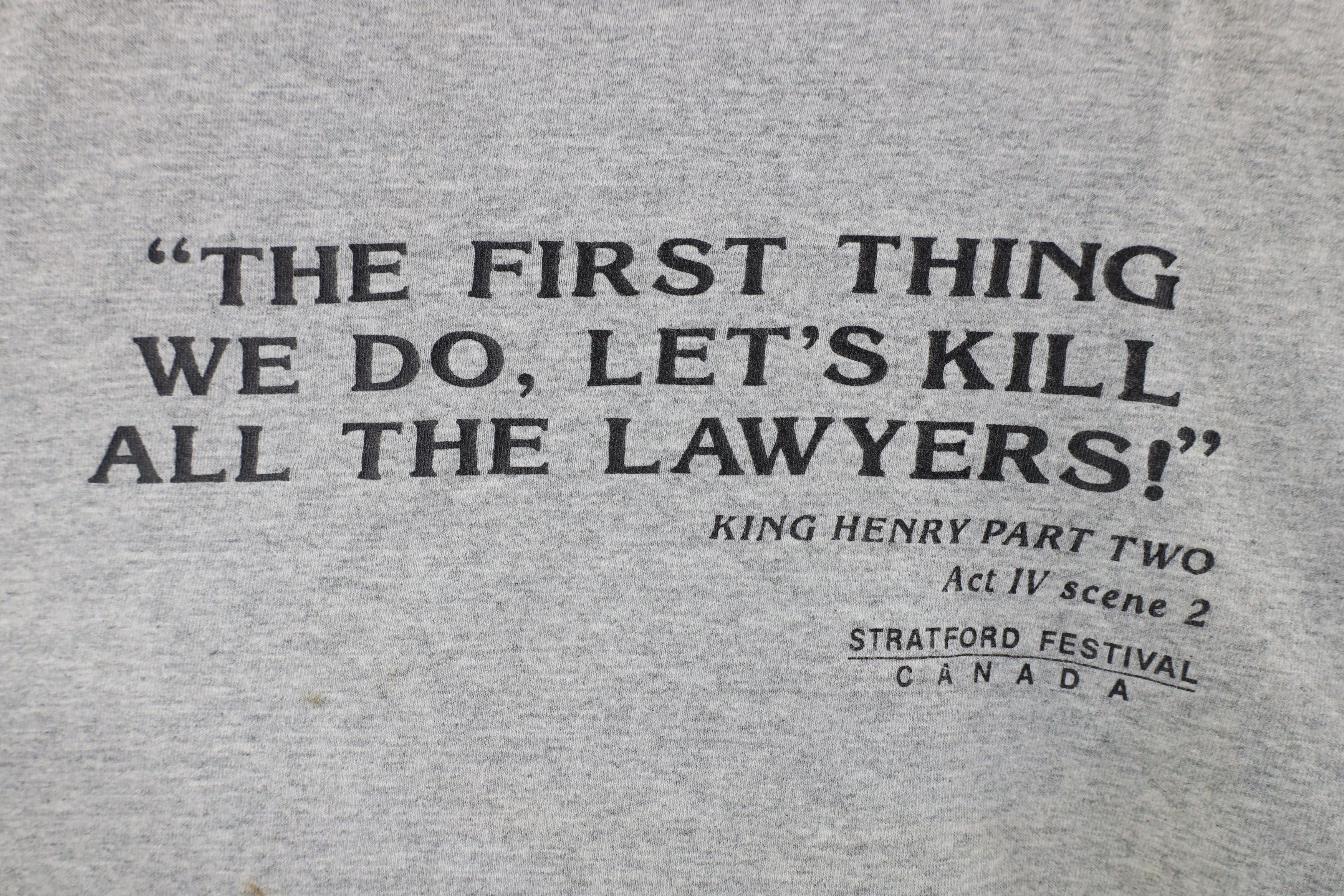 Vintage Vintage 90s King Henry Stratford Festival T-Shirt USA Size US XL / EU 56 / 4 - 4 Thumbnail