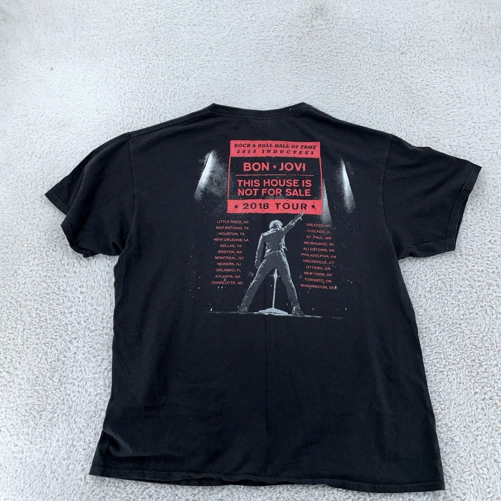 Vintage Bon Jovi Concert Shirt Mens M/L Black This House Is Not For Sale 2018 Tour Band Shirt Size US M / EU 48-50 / 2 - 5 Thumbnail