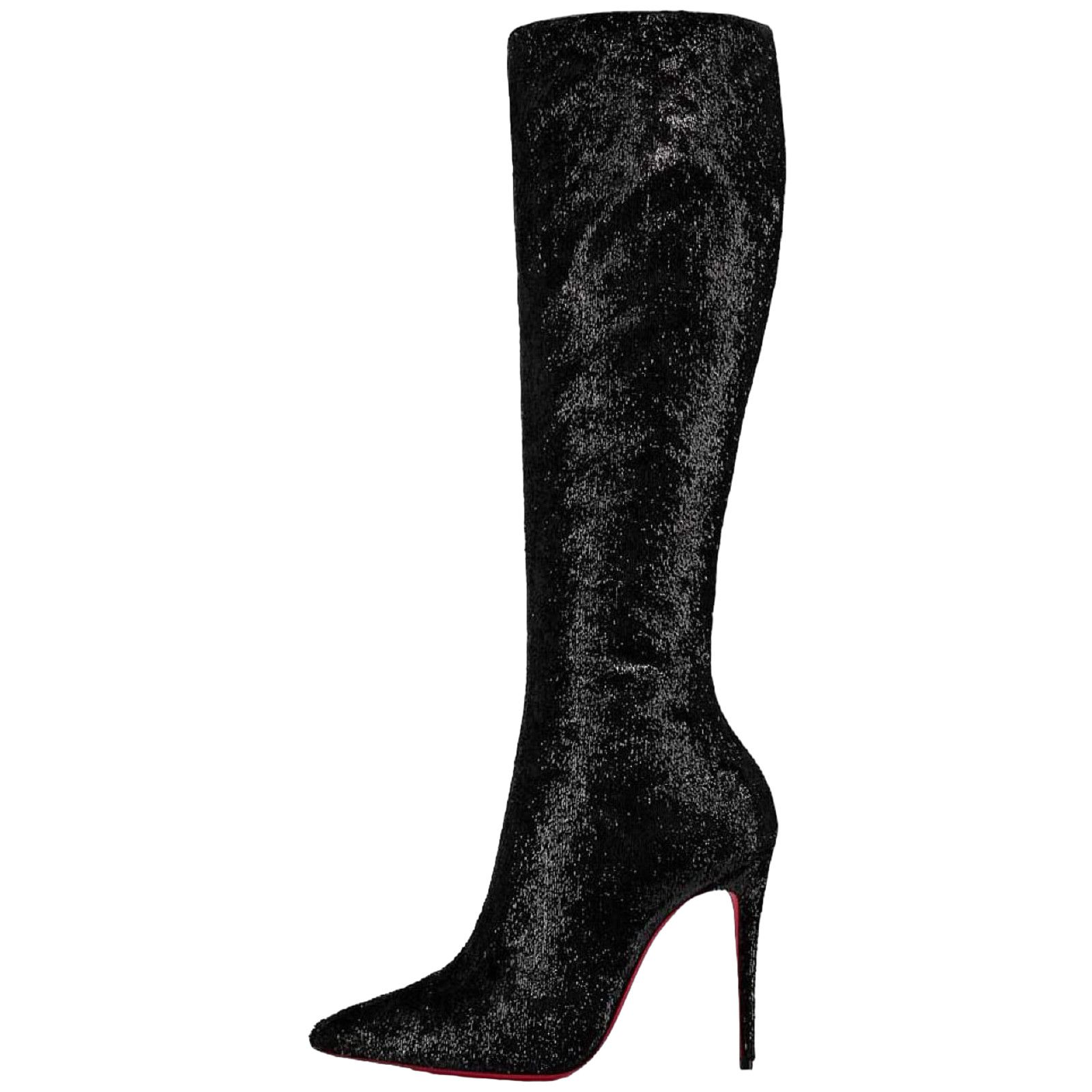 Christian Louboutin Christian Louboutin Kate Botta 100 Black Velours Papillon Size US 7.5 / IT 37.5 - 3 Thumbnail