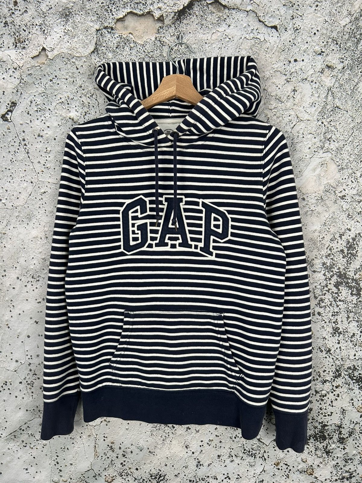 Gap GAP Stripe Hoodie Streetwear Rap Skate Boxy Baggy Hype Size US S / EU 44-46 / 1 - 1 Thumbnail