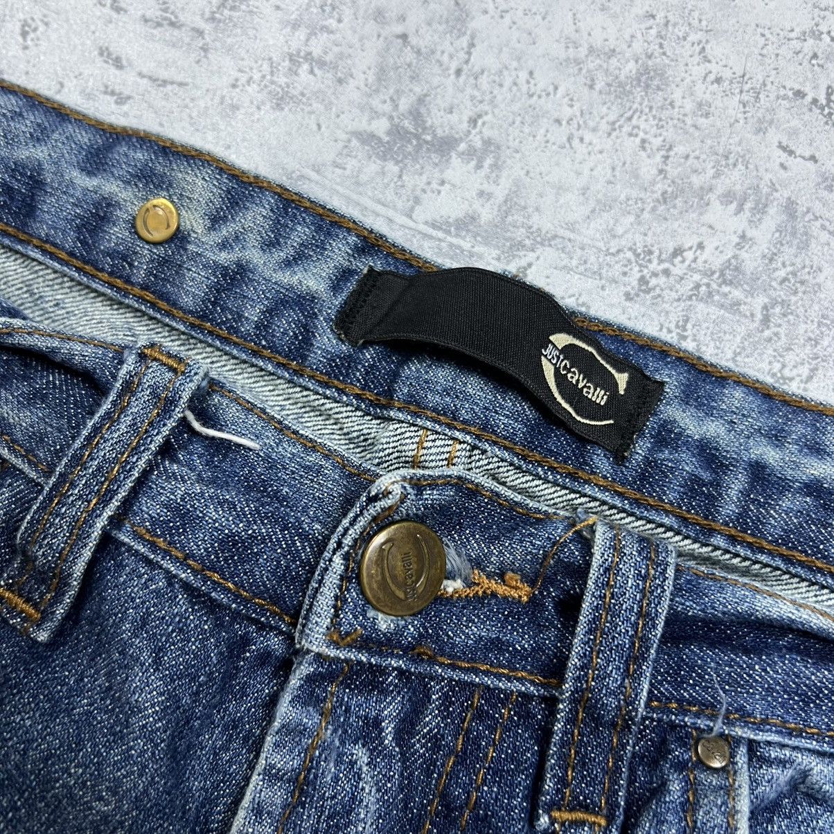 Just Cavalli 00s Just Cavalli Vintage Y2K Distressed Baggy Glamour Jeans Size US 32 / EU 48 - 5 Thumbnail