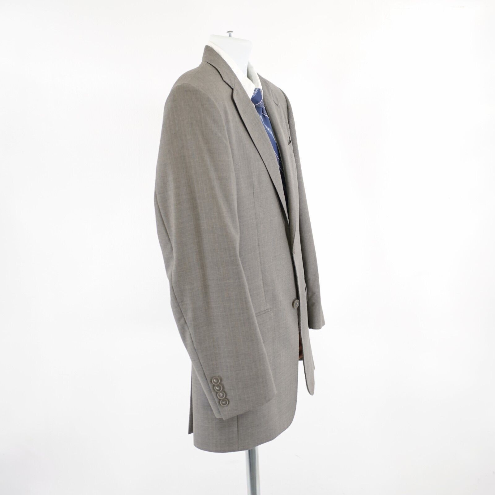 Jos. A. Bank Joseph Jos A Bank Wool Gray W/ Purple Striped Suit Jacket 38 Size 38R - 7 Thumbnail
