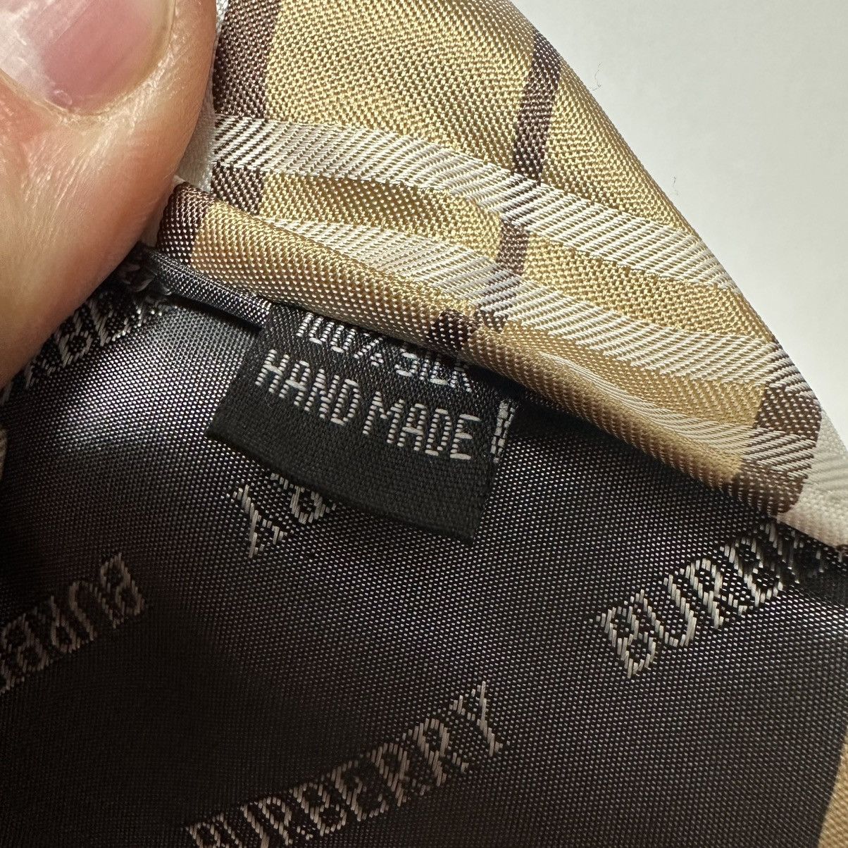 Burberry Burberry Silk Tie Luxury Monogram Size ONE SIZE - 8 Thumbnail