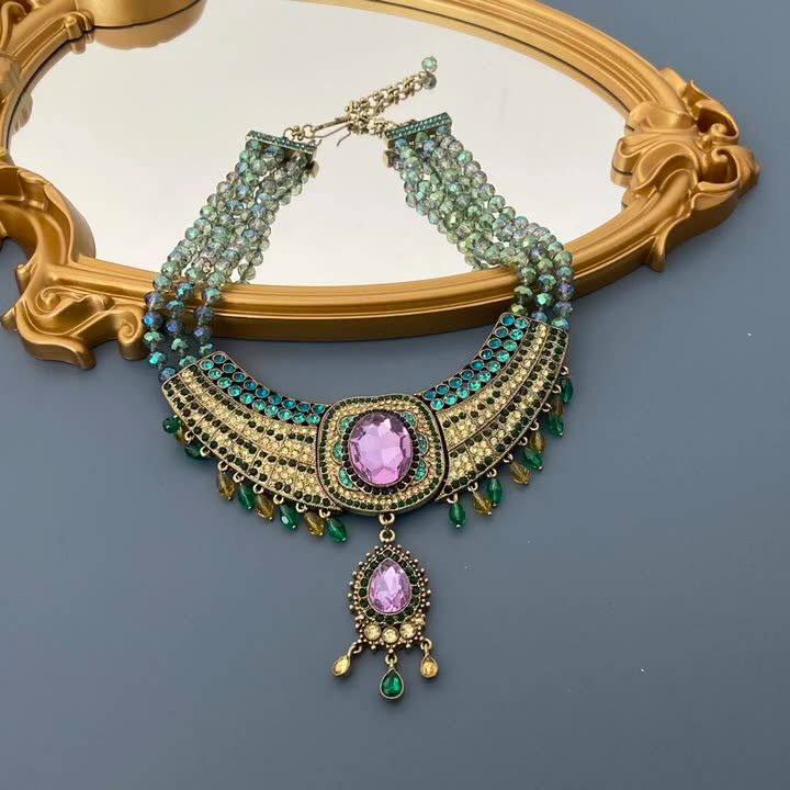 Other vintage layered purple crystal diamond necklace Size ONE SIZE - 1 Thumbnail