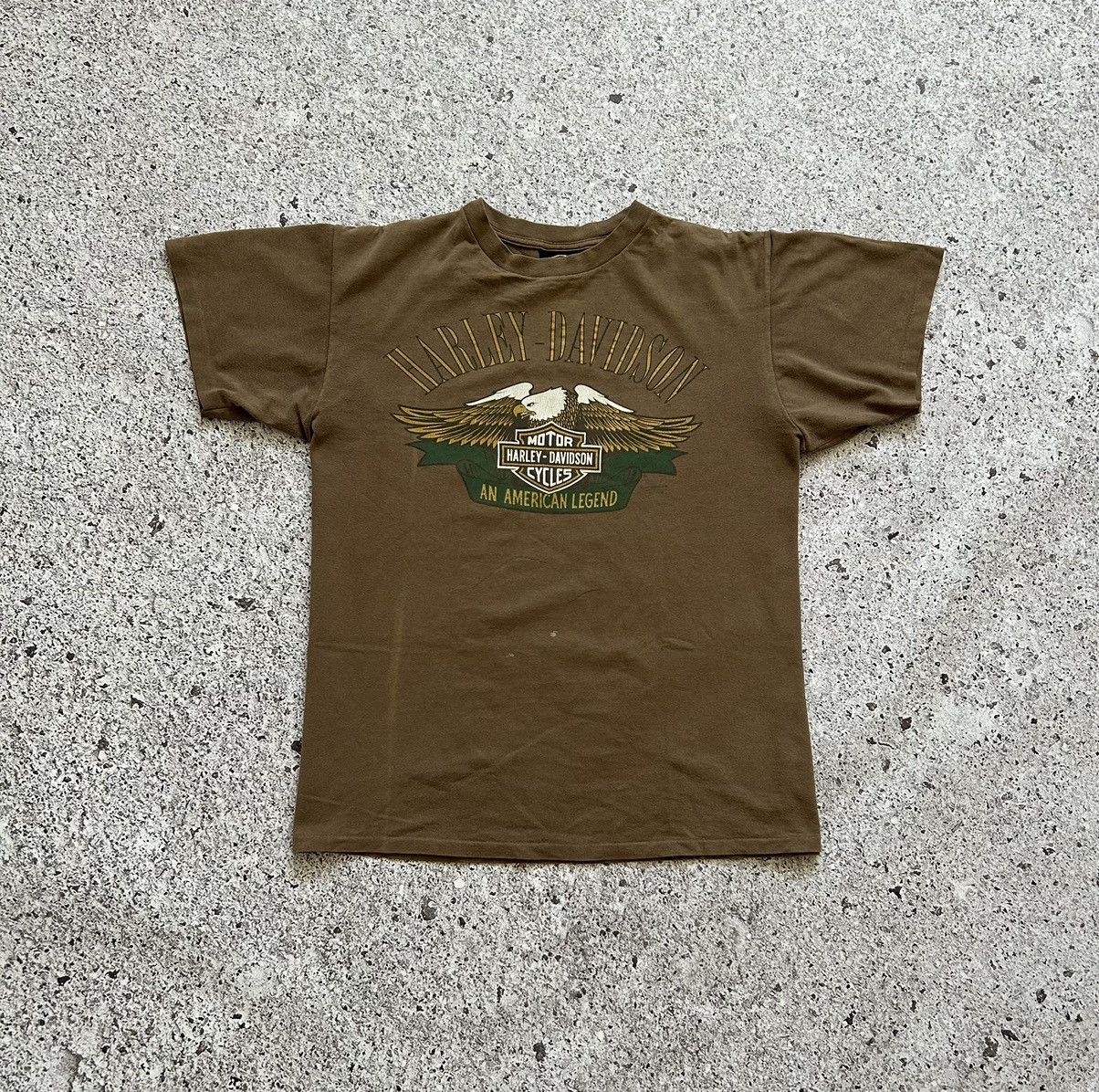 Harley Davidson × Vintage Vintage 1990 Harley Davidson 3D Emblem American Legend Tee Size US L / EU 52-54 / 3 - 1 Thumbnail