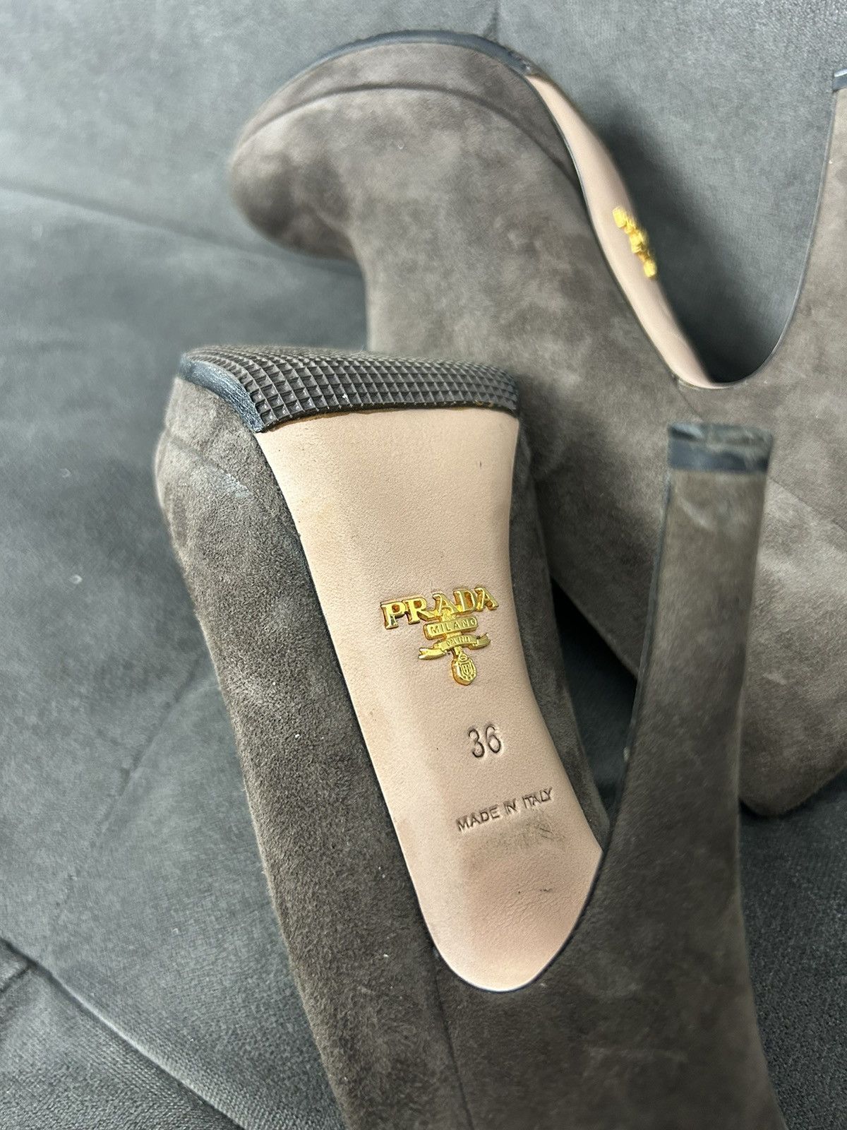 Prada Prada Luxury Brown Suede Ankle Boots High Heels Size US 6 / IT 36 - 9 Thumbnail