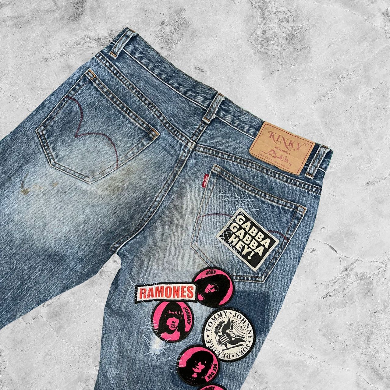 Hysteric Glamour Vintage Kinky Hysteric Glamour Ramones Altered Denim Jeans Size US 29 - 4 Thumbnail