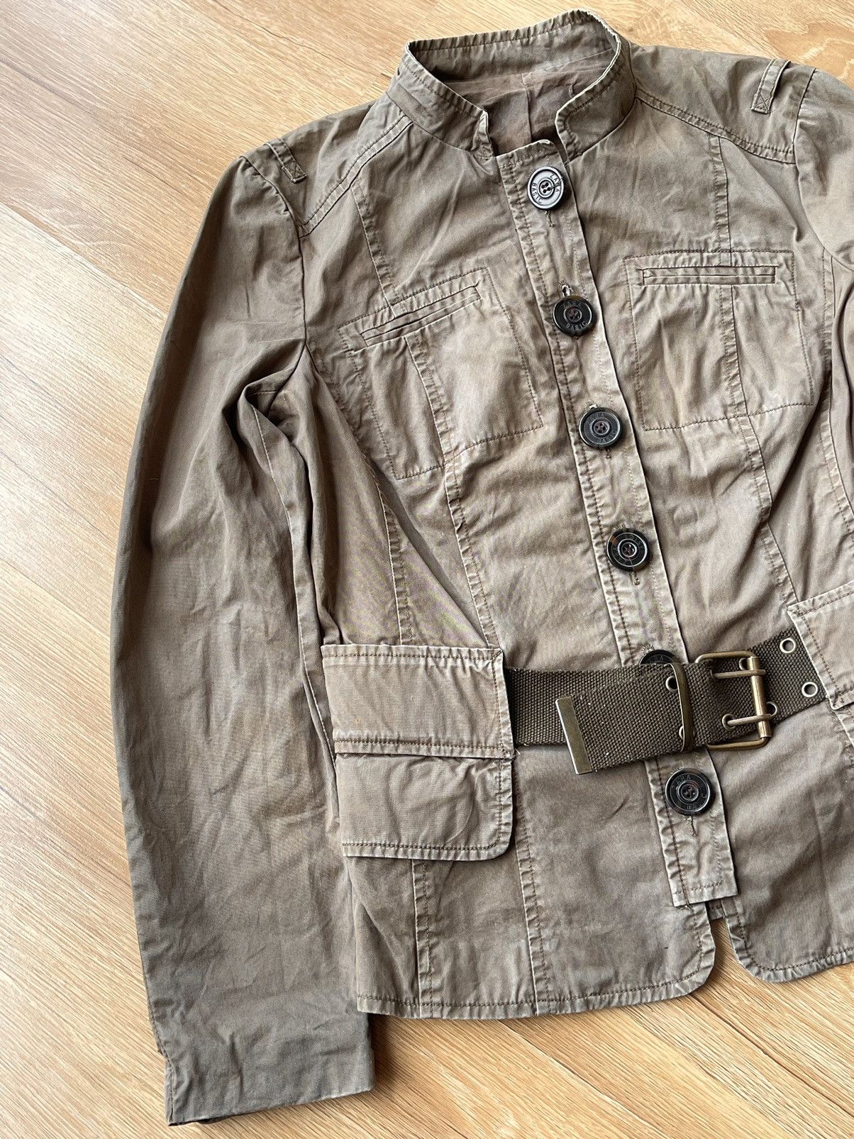 Le Grande Bleu (L.G.B.) Archive Military Napoleon Button Belt Jacket Y2K Balmain Typ Size US XS / EU 42 / 0 - 5 Thumbnail