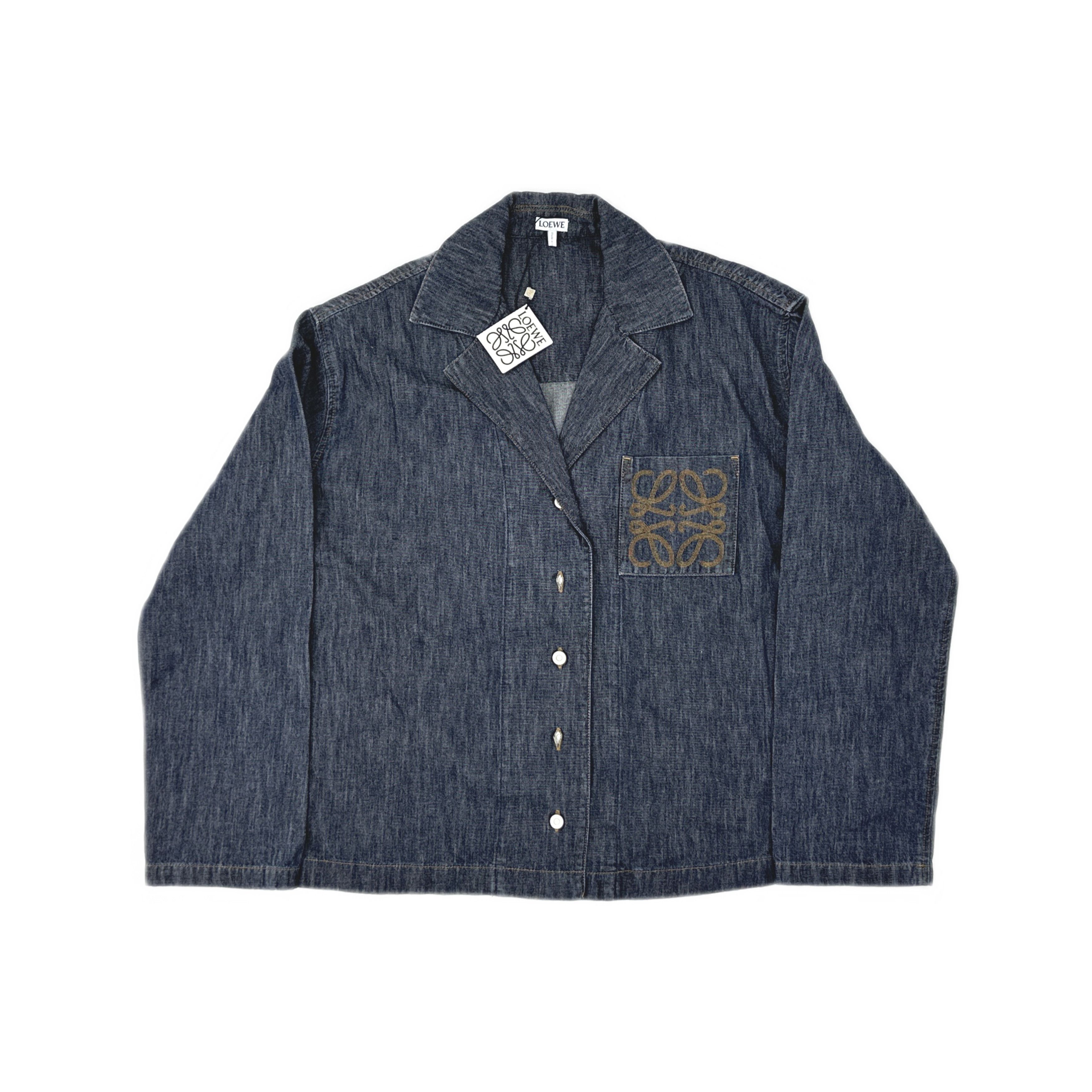 Loewe Loewe Anagram Embroidered Denim Button Up Shirt Size 40 Size S / US 4 / IT 40 - 1 Thumbnail