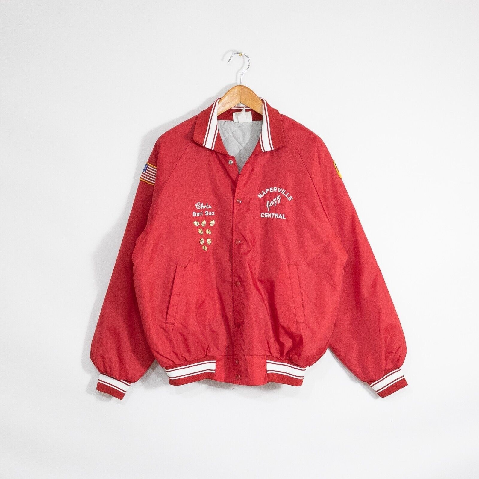 Vintage Vintage Naperville Jazz Central Polyester Bomber Jacket XL Size US XL / EU 56 / 4 - 1 Thumbnail