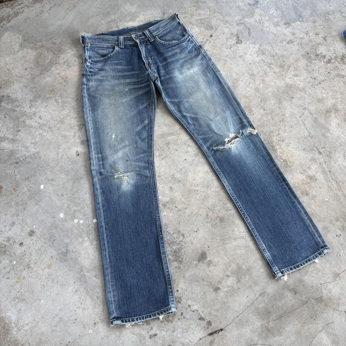 Wrangler W32x32.5 Vintage Wrangler Faded Ripped Denim Jean Pants Size US 32 / EU 48 - 3 Thumbnail