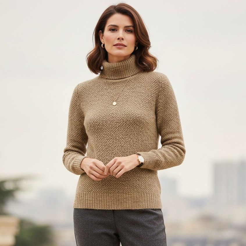 St. John ST. JOHN Turtleneck Pullover Sweater in Olive Green Knit Size S / US 4 / IT 40 - 1 Thumbnail