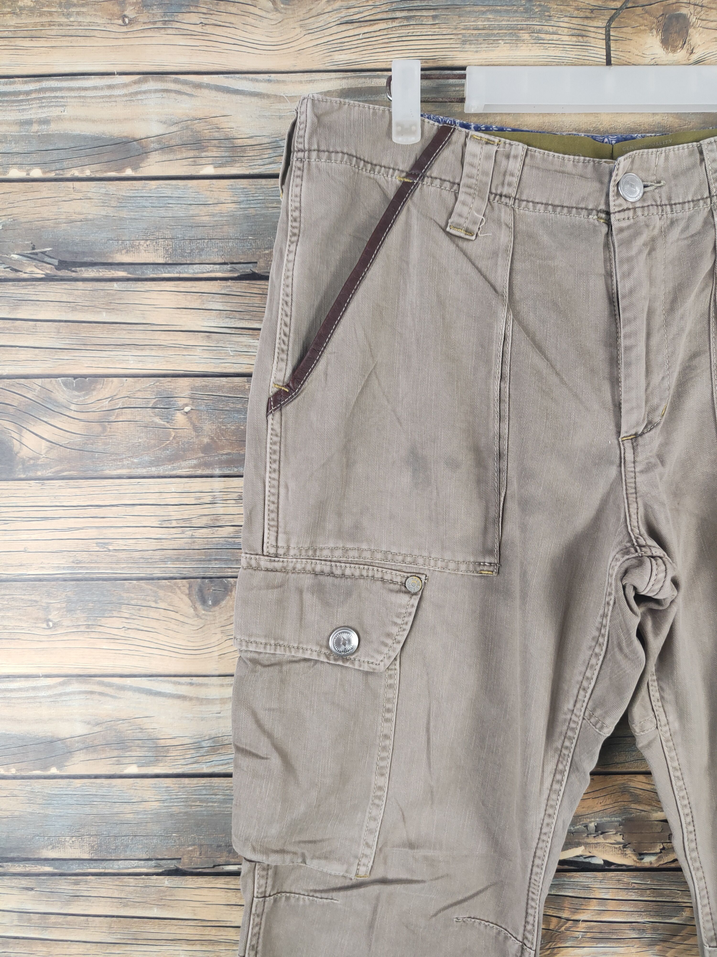 Edwin DLL Edwin Beige Multipocket Tactical Cargo Pants #722 Size US 33 - 3 Thumbnail
