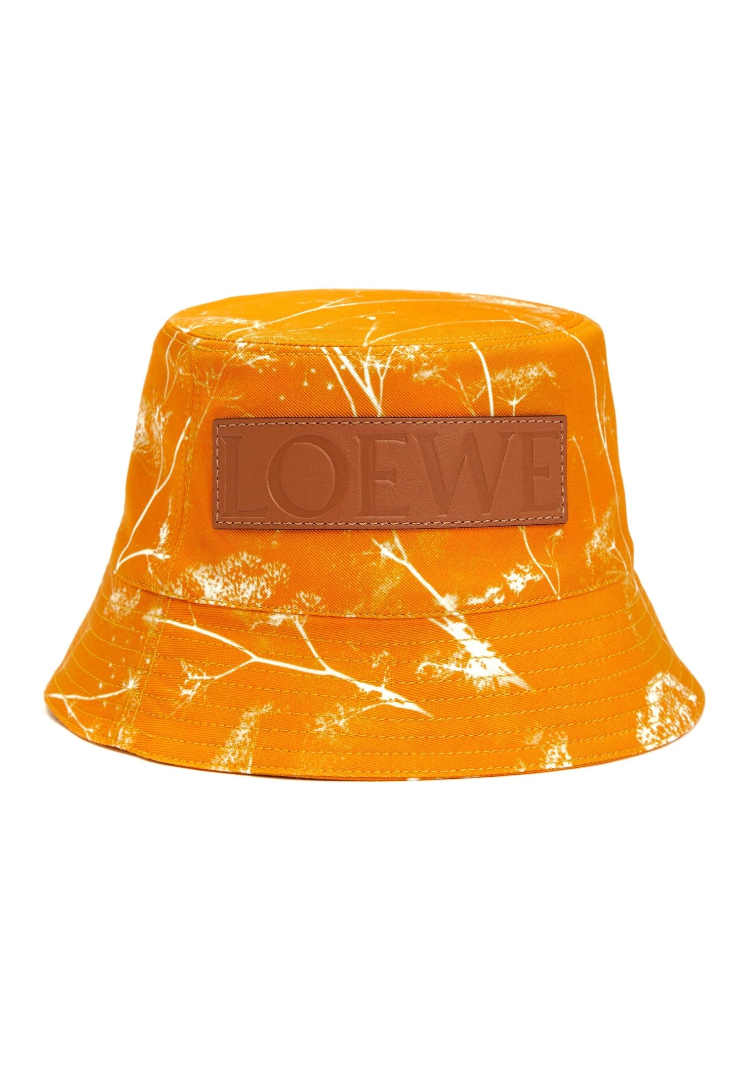 image of Loewe Paula's Ibiza Orange Fennel Print Bucket Hat Authentic, Women's