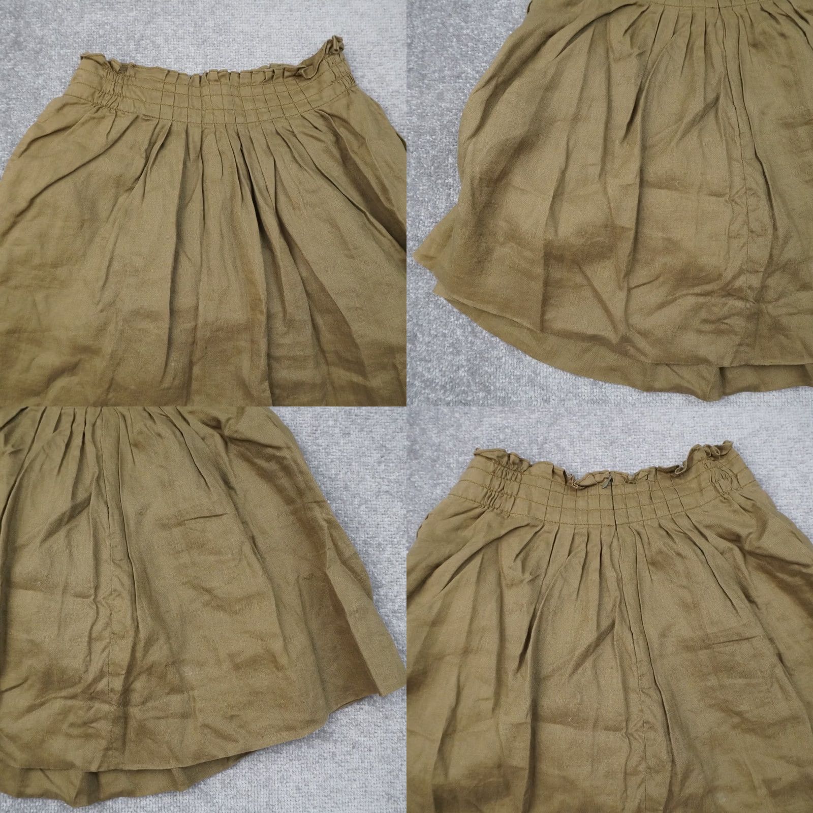 J.Crew J.CREW Green Linen Cotton Boho Skirt Womens Size 2 Pleated Casual Size 26" / US 2 / IT 38 - 8 Thumbnail