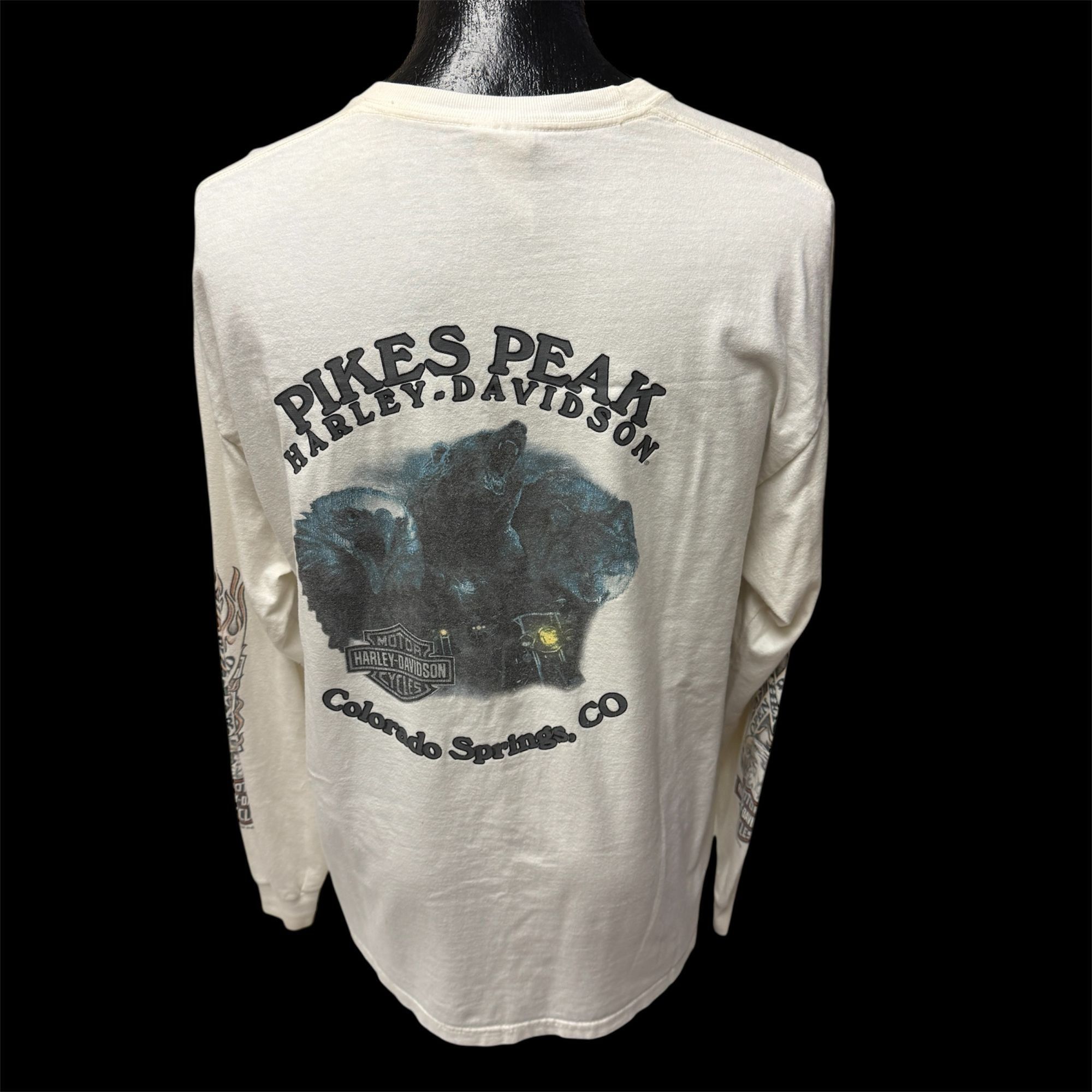 Harley Davidson HD Pikes Peak Colorado Springs WILDLIFE Wolf Bear Eagle LS T Size US XL / EU 56 / 4 - 3 Thumbnail