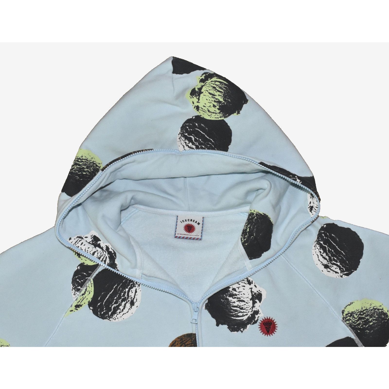 Icecream NEW ICECREAM Ice Blue Logo Scoop Zip Hooded Sweatshirt Sz XL Size US XL / EU 56 / 4 - 4 Thumbnail
