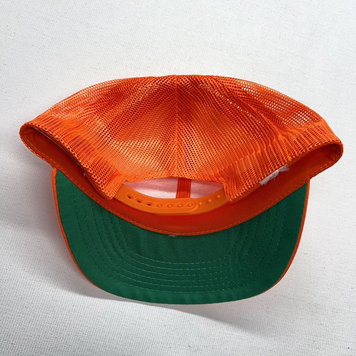 Vintage VTG Duck Bay Hat Cap Orange Trucker Hunting Outdoor Blaze Size ONE SIZE - 8 Thumbnail