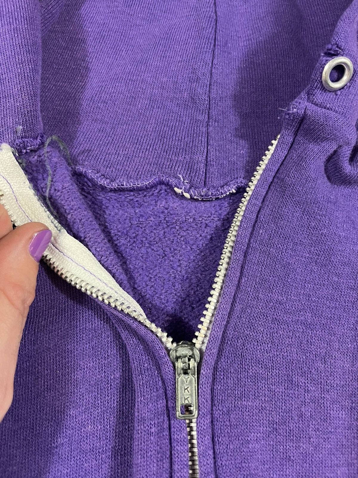 Vintage Vintage 70s Faded Purple Zip Up Hoodie Sweatshirt Size US S / EU 44-46 / 1 - 3 Thumbnail