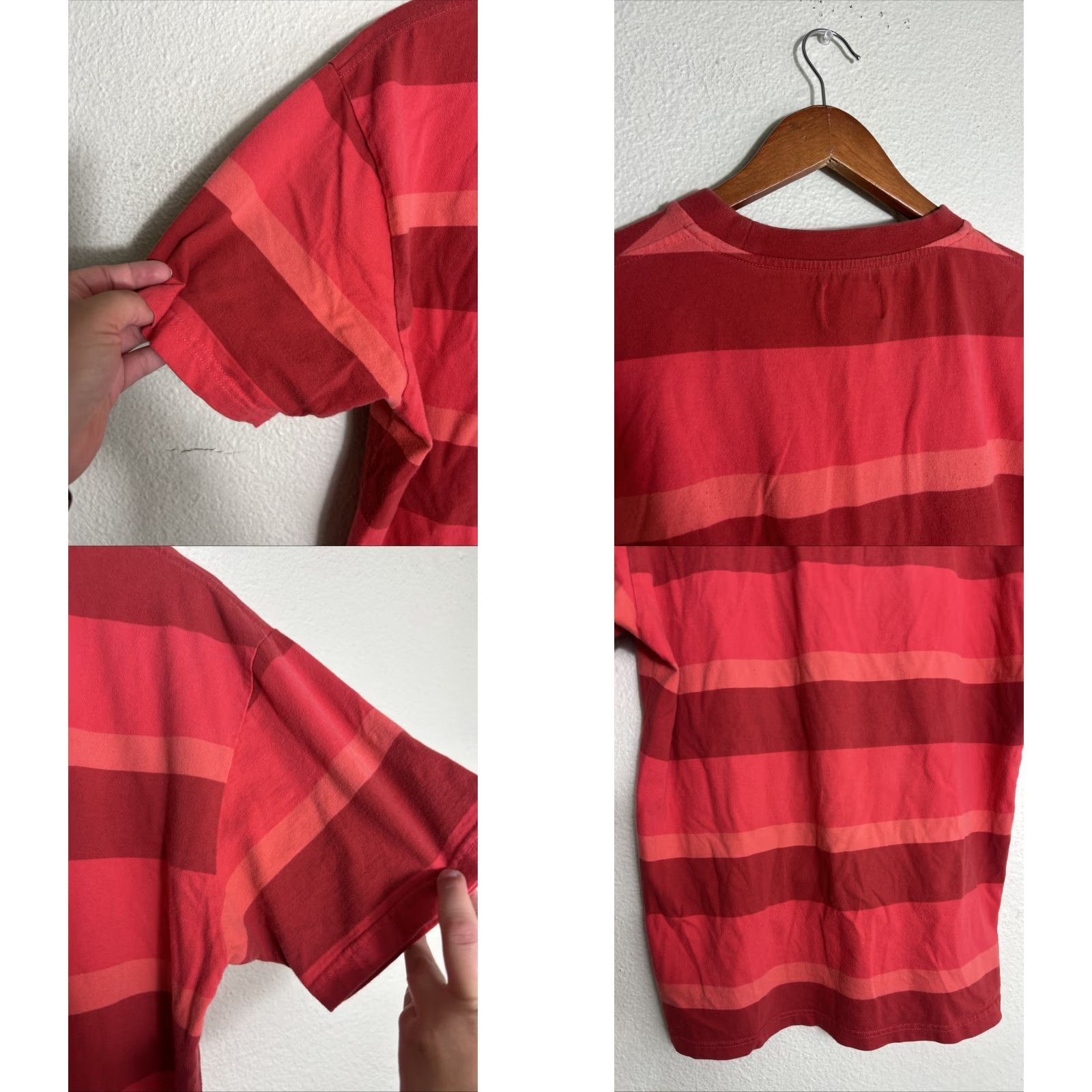 Vintage 4 Hunnid T-Shirt Short Sleeve Large Red Striped Stains Men Pro Regular Size L Size US L / EU 52-54 / 3 - 9 Thumbnail