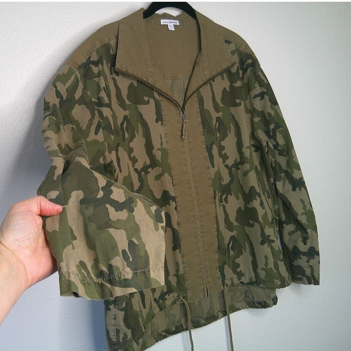 James Perse James Perse Army Green Camo Zip Long Sleeve Jacket 4 / XL Size XL / US 12-14 / IT 48-50 - 4 Thumbnail