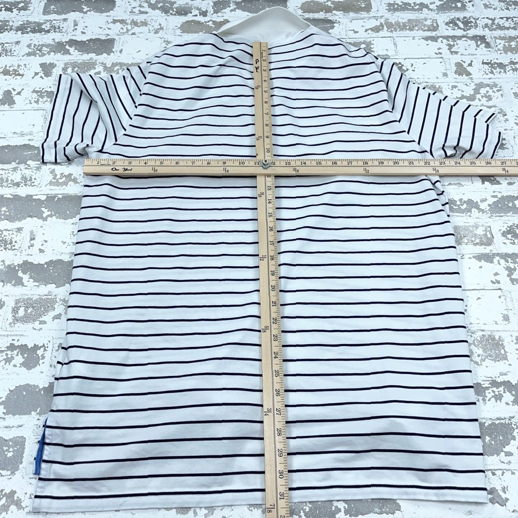 Ralph Lauren Ralph Lauren Polo Shirt Men XL White Blue Striped Soft Touch Golf Wicking Adult Polo Golf Shirt Men XL White Striped Size US XL / EU 56 / 4 - 7 Thumbnail