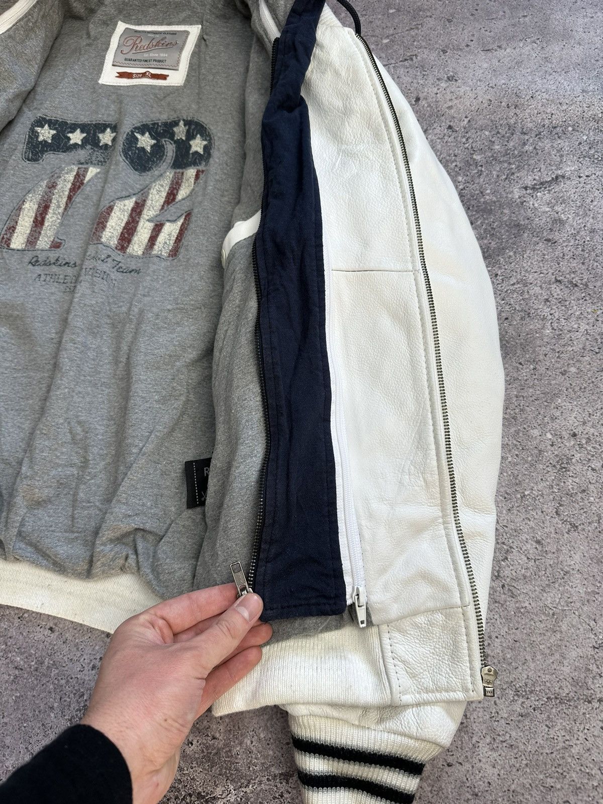 NFL × Vintage Vintage Redskins California Bomber Leather Jacket Varsity Size US XL / EU 56 / 4 - 23 Thumbnail