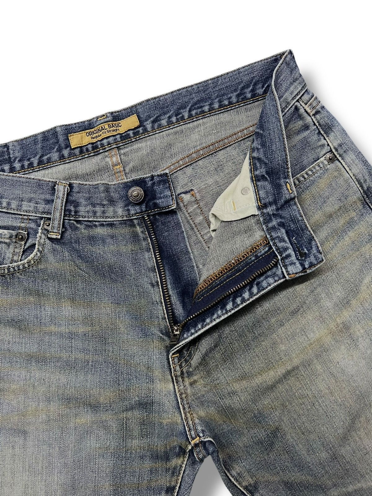 Uniqlo Loose Uniqlo S-002 Japan - Faded Rusty Wash Jeans Size US 35 - 9 Thumbnail