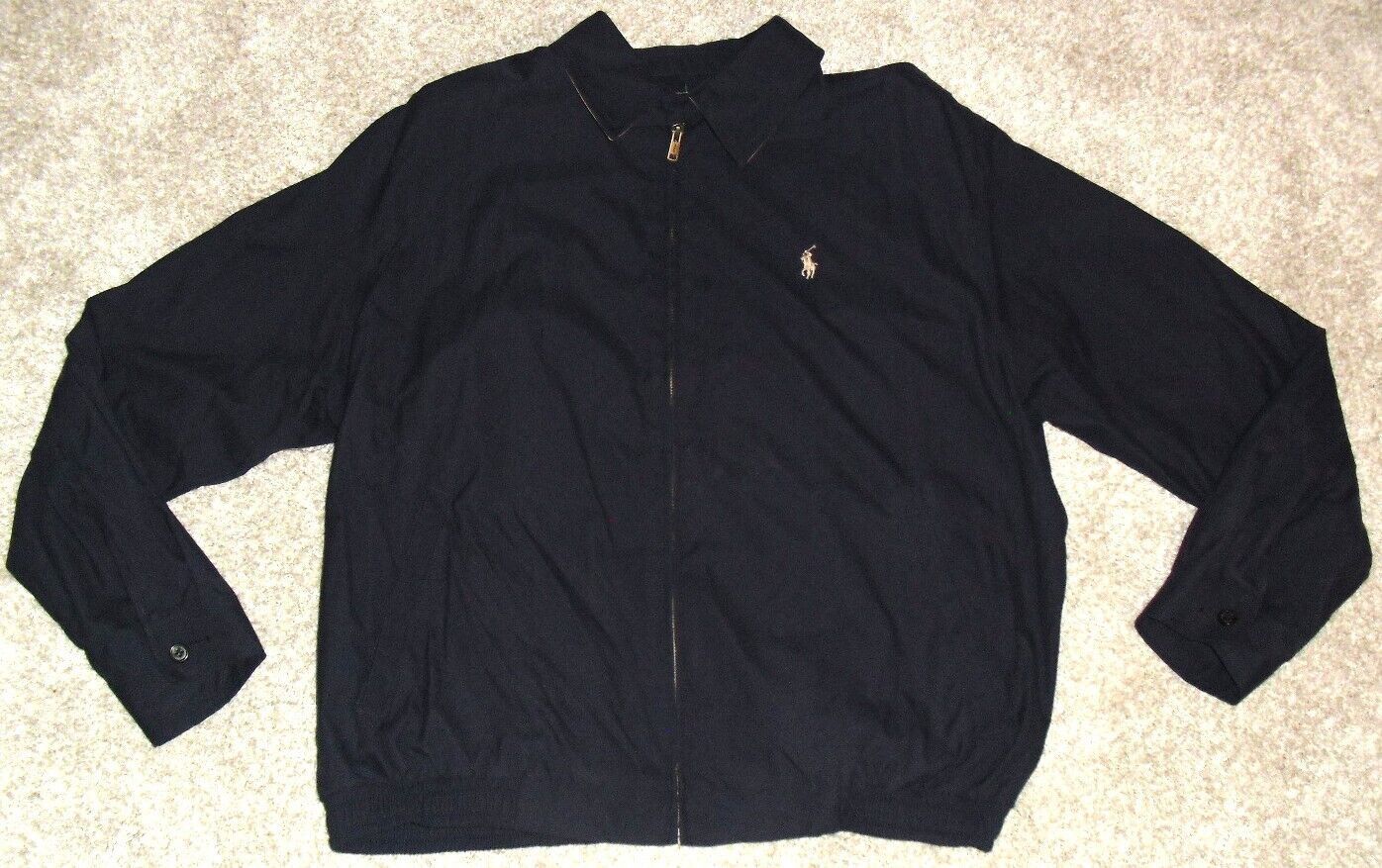 image of Polo Ralph Lauren Ralph Laurent Polo $148 Mens Sz. Large Windbreaker Zip Jacket in Navy Blue