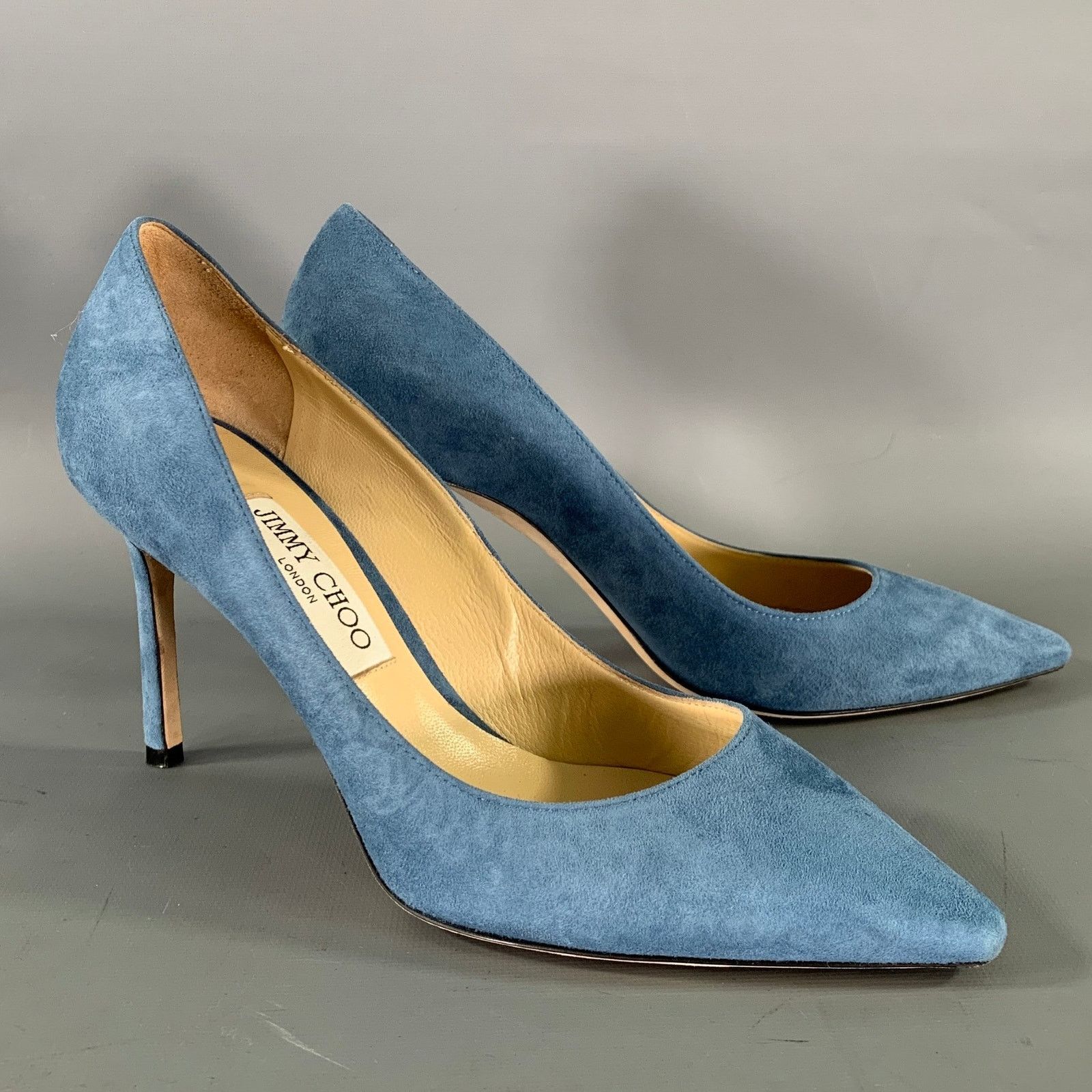 Jimmy Choo JIMMY CHOO Size 9 Blue Suede J0001474039 Suede Pumps Size US 9 / IT 39 - 1 Thumbnail