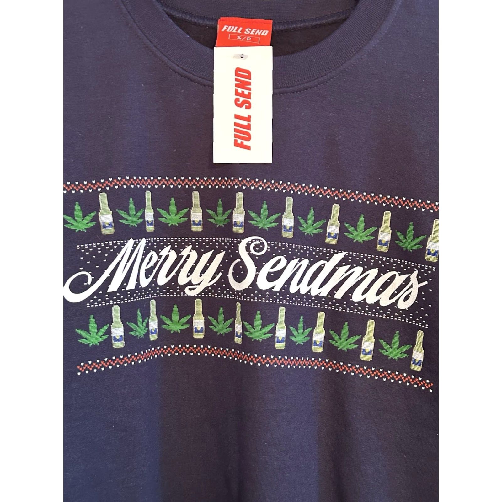 Vintage Full Send Christmas Sweatshirt Crewneck Mens Small Blue NWT Crewneck Pullover Christmas Theme Size US S / EU 44-46 / 1 - 3 Thumbnail